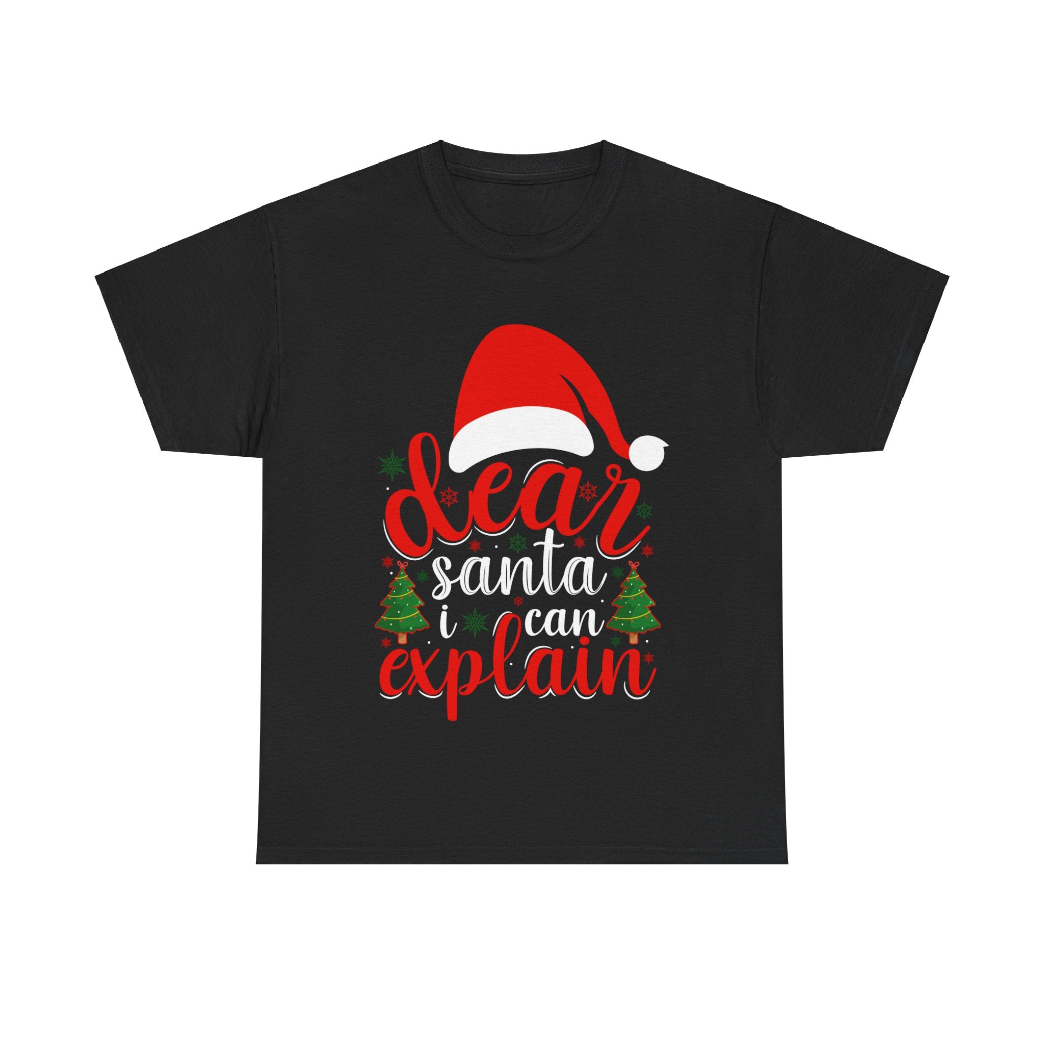 Funny 'Dear Santa, I Can Explain' T-Shirt - Humorous Christmas Gift Idea