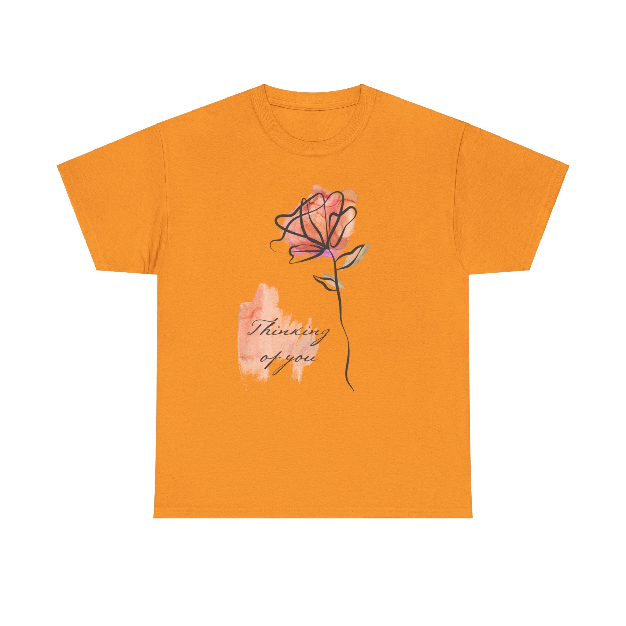 Blossoming Emotions: Thinking of You Flower T-Shirt - Expressive Floral Tee for Every Occasion, Floral Fashion