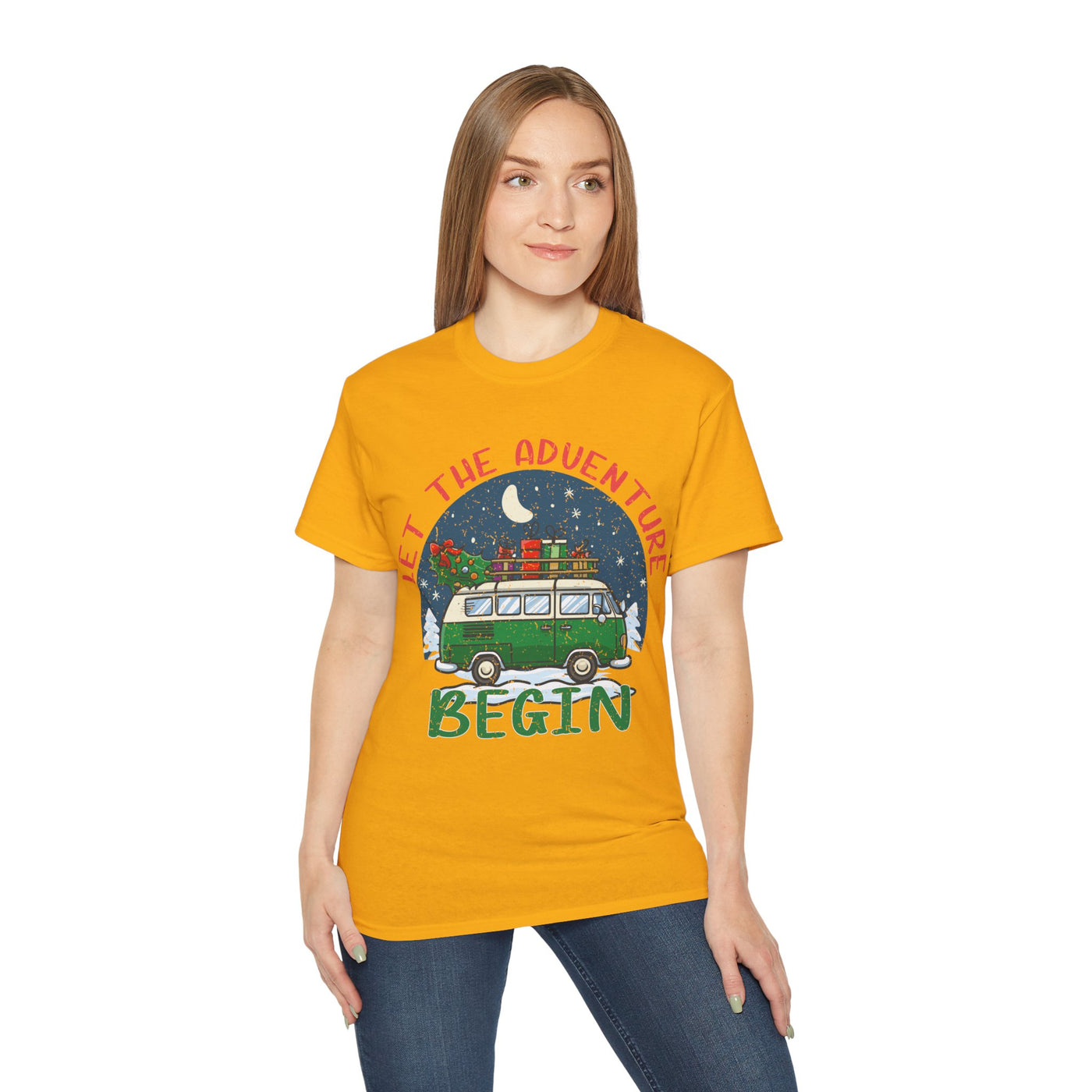 Let the Adventure Begin Christmas T-Shirt - Festive Holiday Apparel