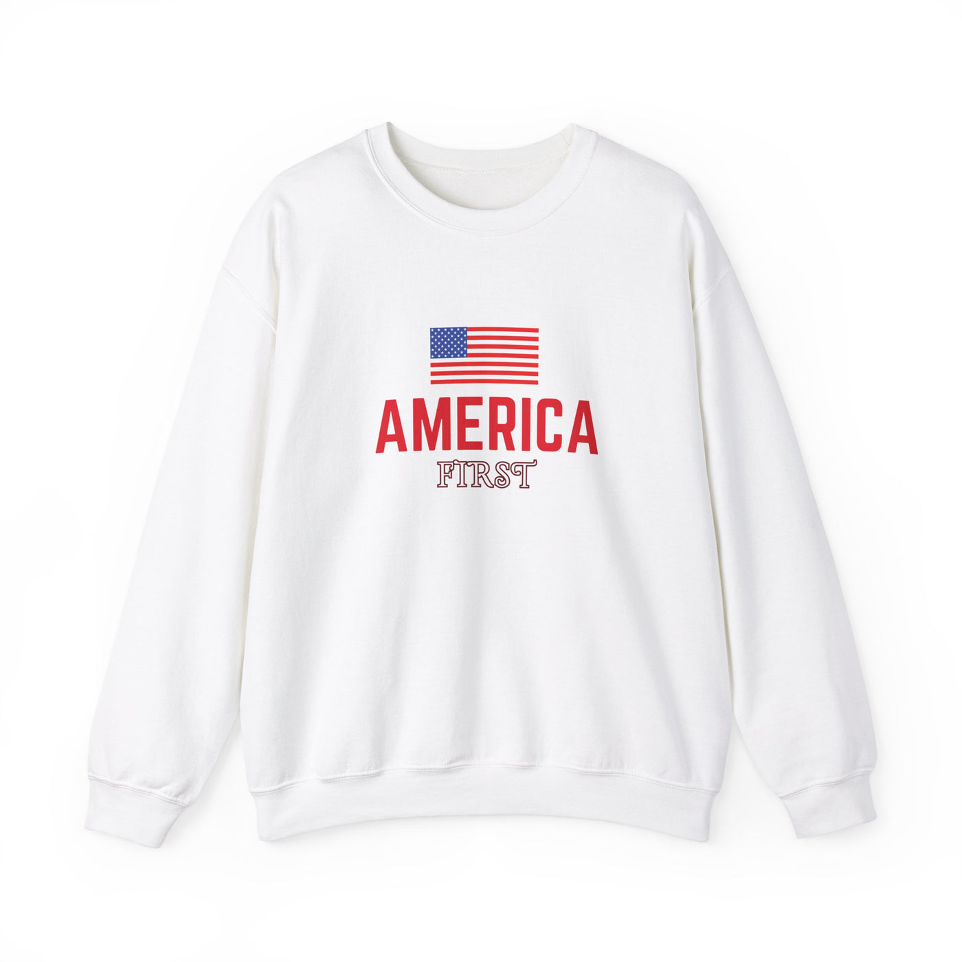 America First" Sweatshirt - Patriotic Apparel for Proud Americans