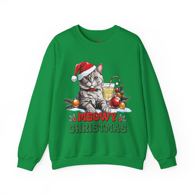 Meowy Christmas Sweatshirt: Festive Feline Holiday Apparel