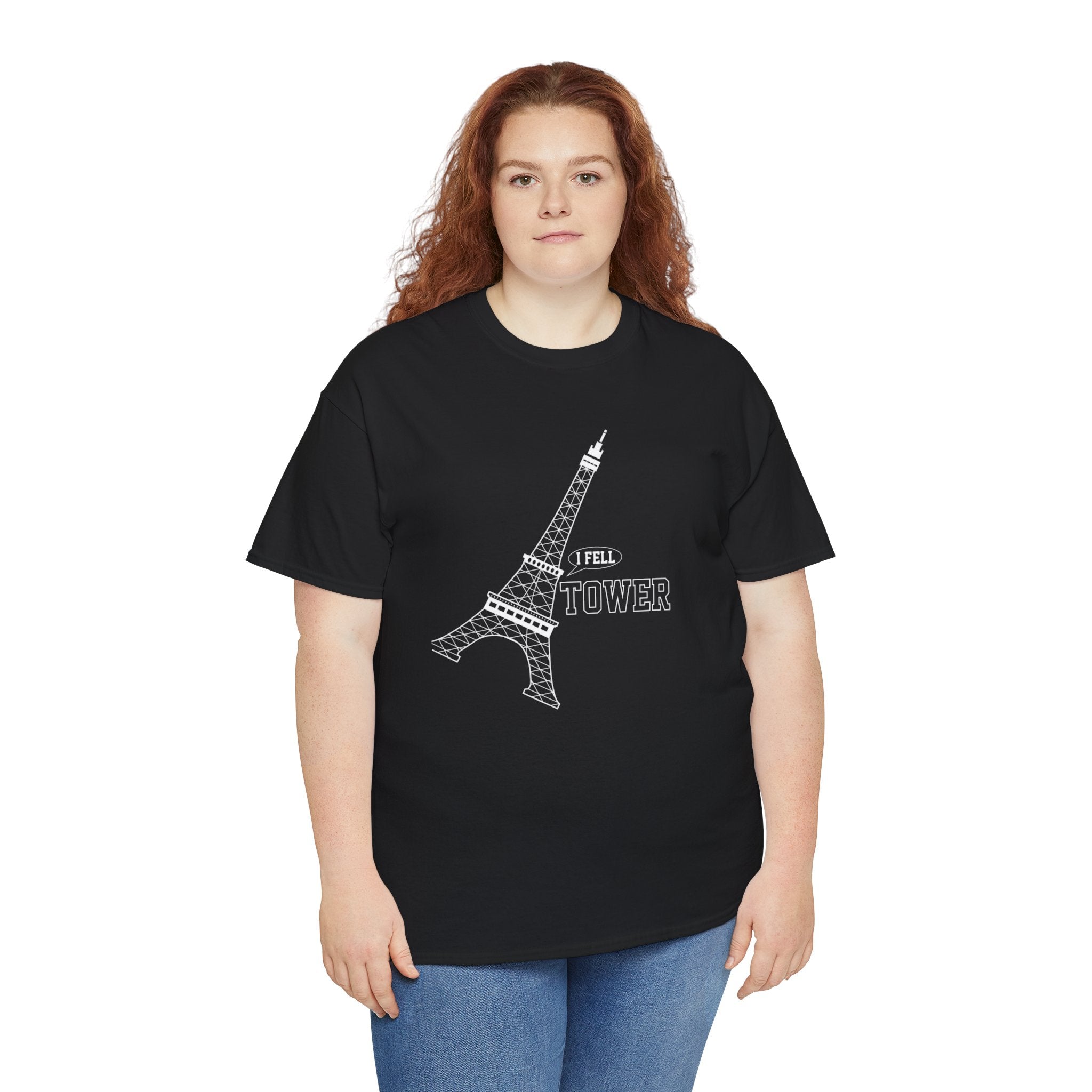 I fell tower T shirt: Vintage Style Paris Eiffel Tower Graphic Tee