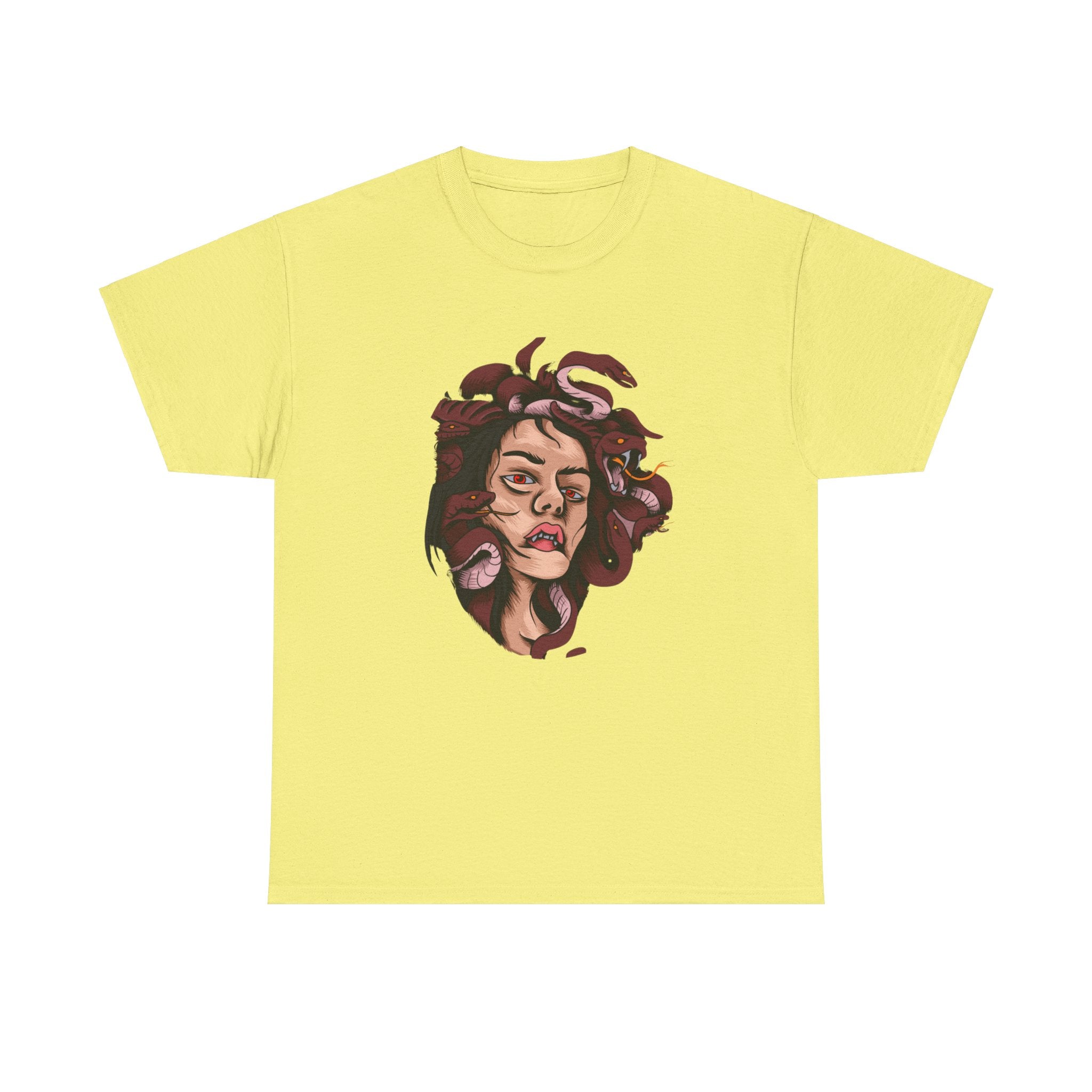 Mesmerizing Medusa Artwork Head T-Shirt - Mythical Serpent Goddess Tee with Intricate Design - Unique Wearable Art for Men and Women