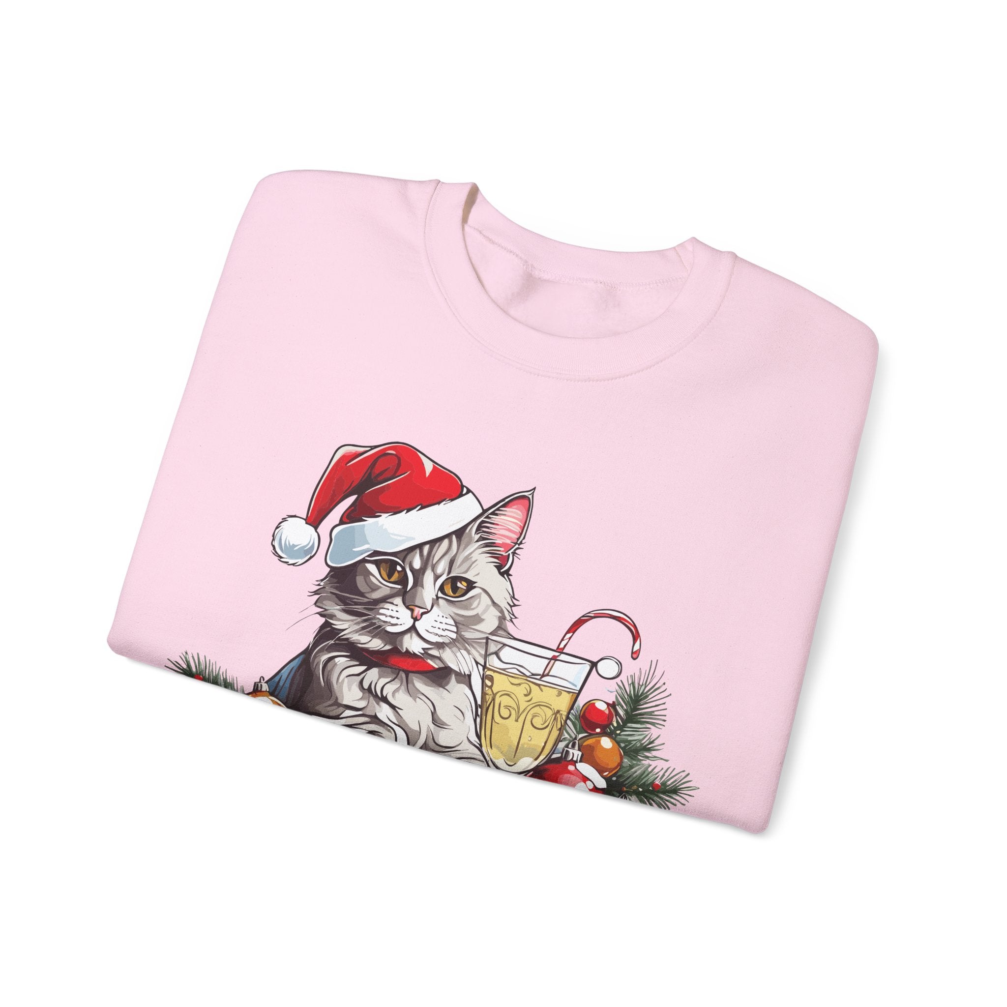 Meowy Christmas Sweatshirt: Festive Feline Holiday Apparel