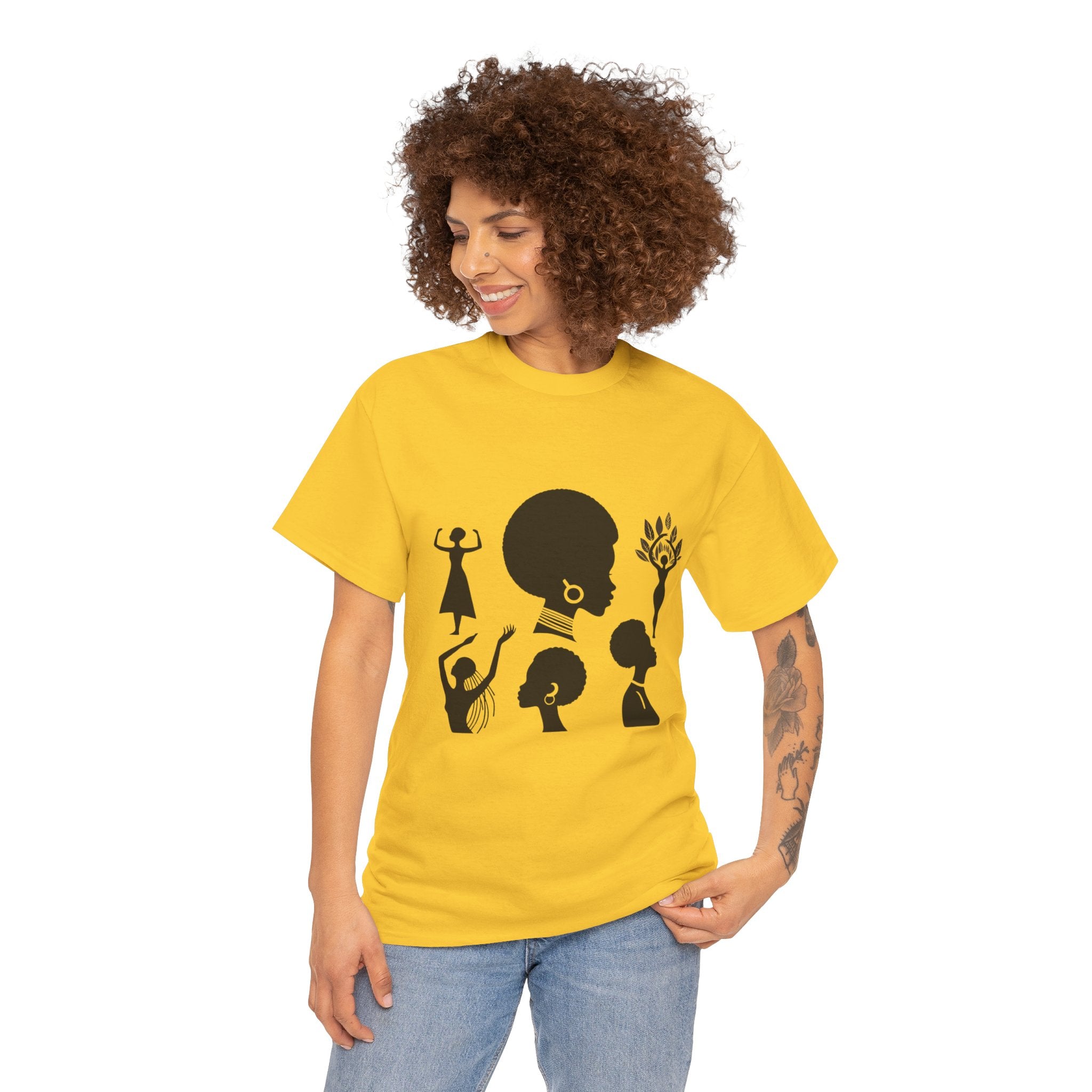 Illustrated Icon Women's Day T-shirt - Celebrate Feminine Strength & Resilience"