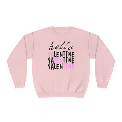 Hello Valentine Sweatshirt - Cozy & Cute Crewneck for Valentine's Day"