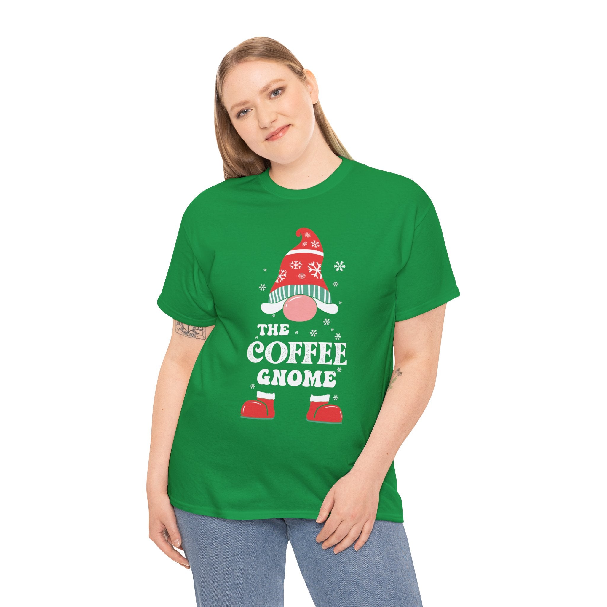 Adorable Coffee Gnome Graphic Tee: Perfect for Caffeine Lovers