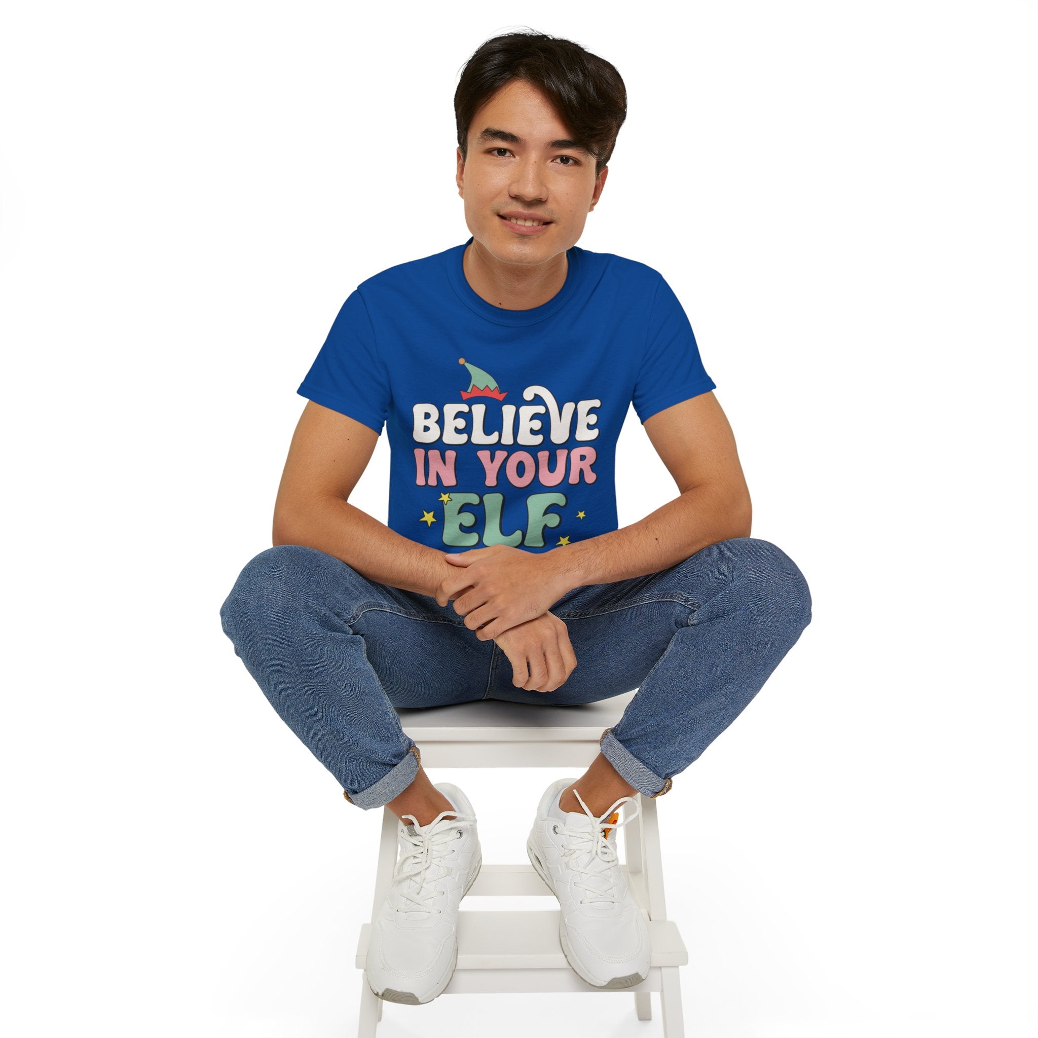 Believe in Your Elf Christmas Tee - Festive Holiday Shirt