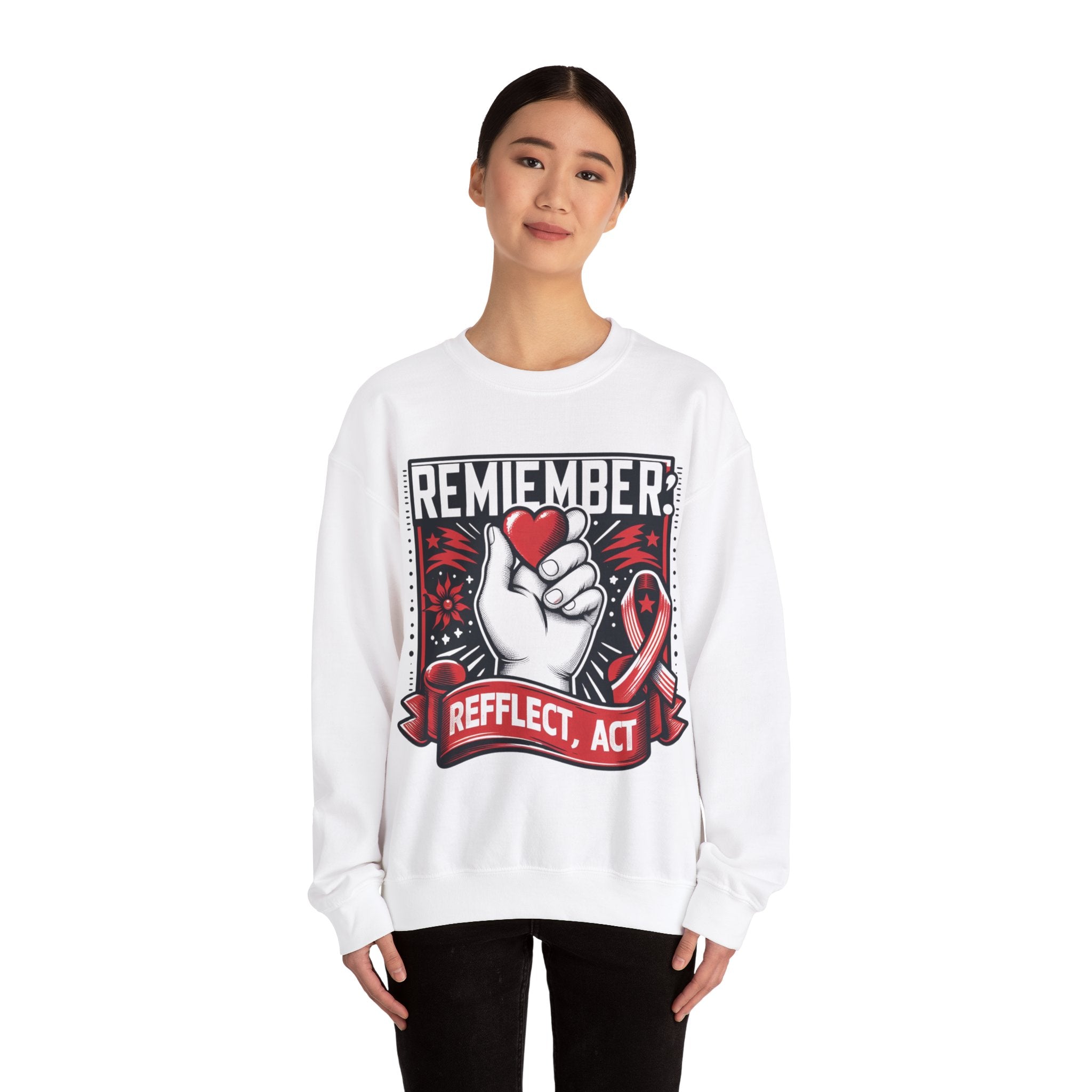 Empowerment Series: 'Remember, Reflect, Act' Sweatshirt - Embrace Your Journey in Style