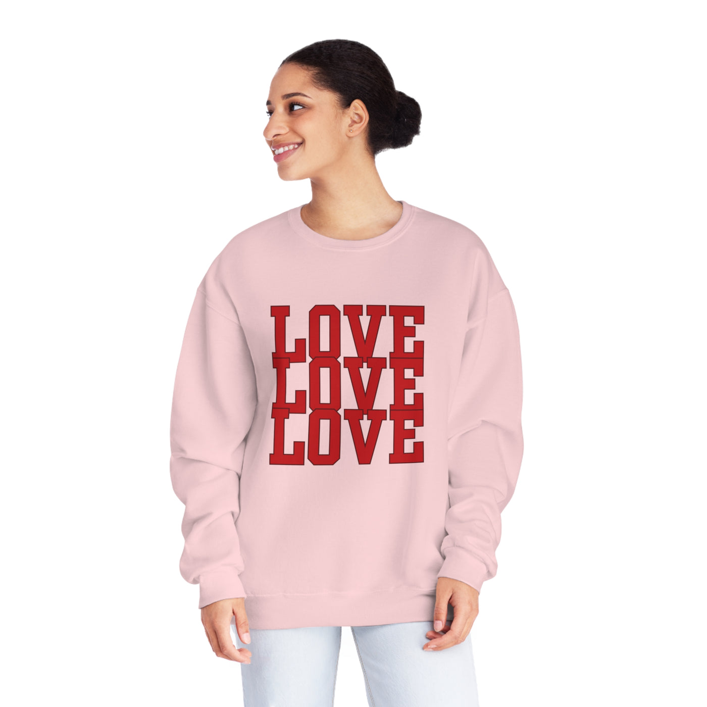 Love Valentine Sweatshirt - Cozy Crewneck with Heart Graphic, Perfect for Couples