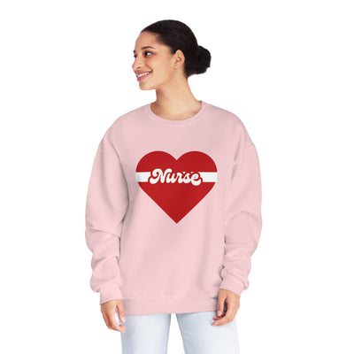 Nurse Valentine Sweatshirt - Heartbeat EKG Love, Nursing Gifts for Women