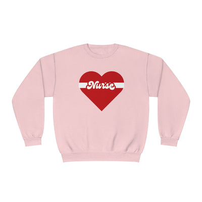 Nurse Valentine Sweatshirt - Heartbeat EKG Love, Nursing Gifts for Women