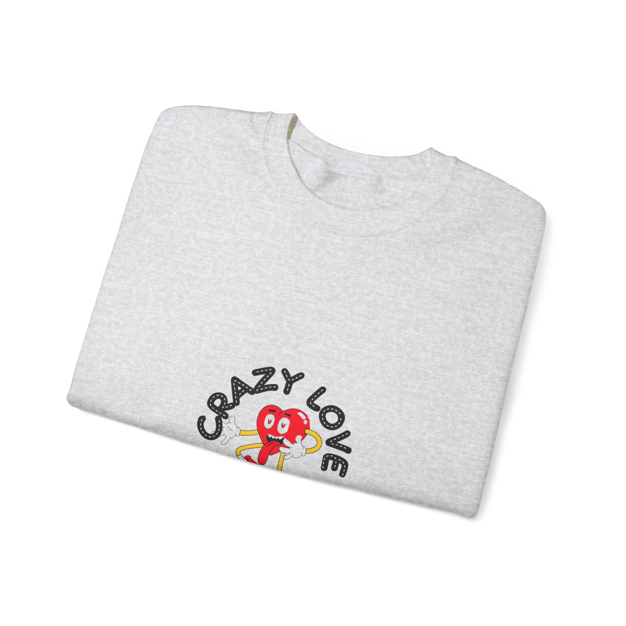 Crazy Love for Valentine Sweatshirt - Cozy Romance for a Heartwarming Season