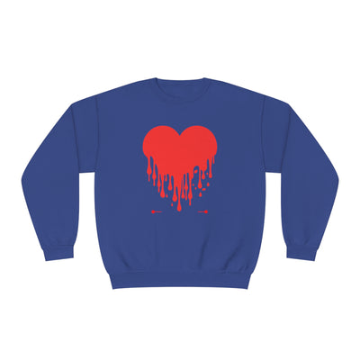 Bleeding Love Sweatshirt for Valentine's Day - Cozy Crewneck with Heart Design