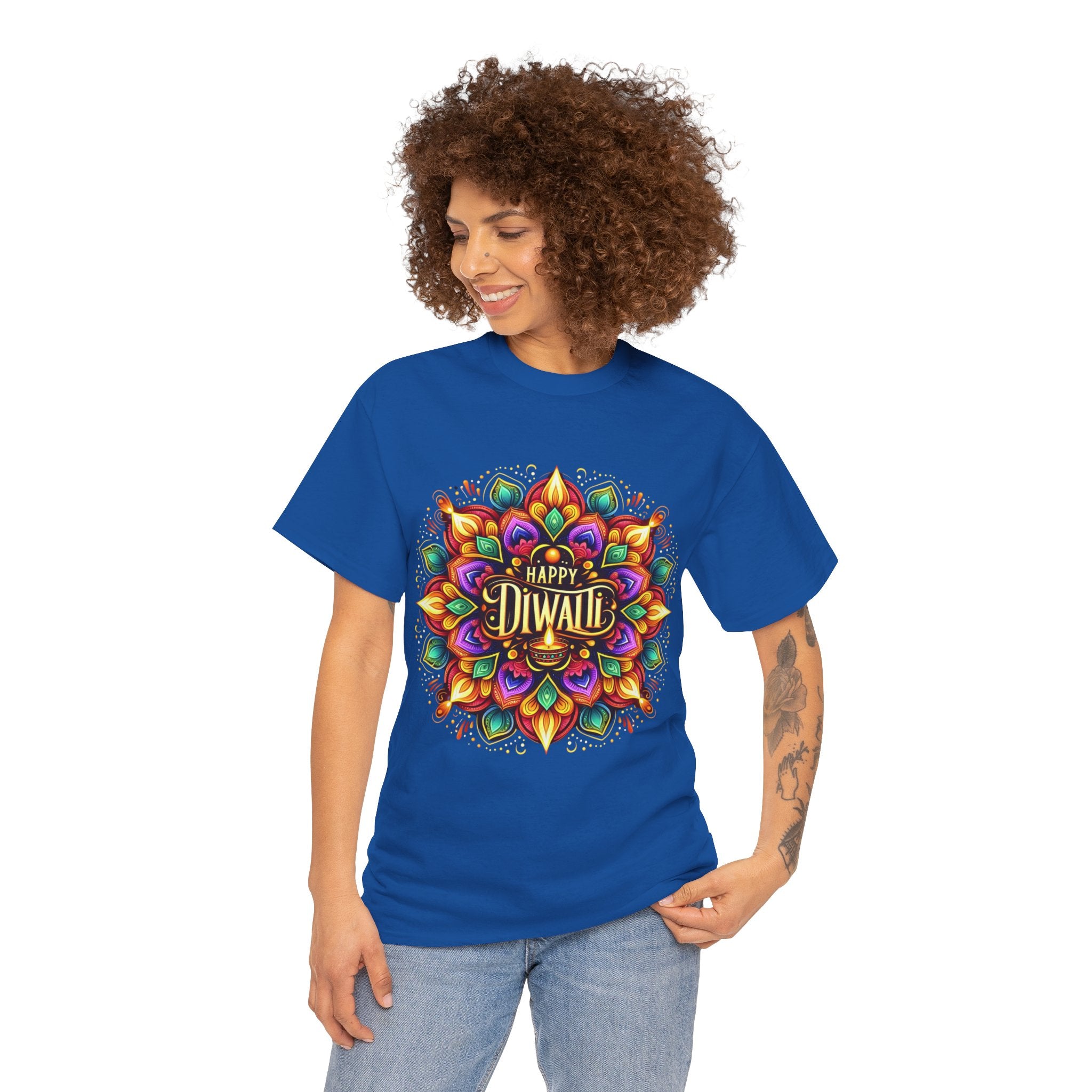 Celebrate Diwali in Style: 'Happy Diwali' T-Shirt for Festive Spirit