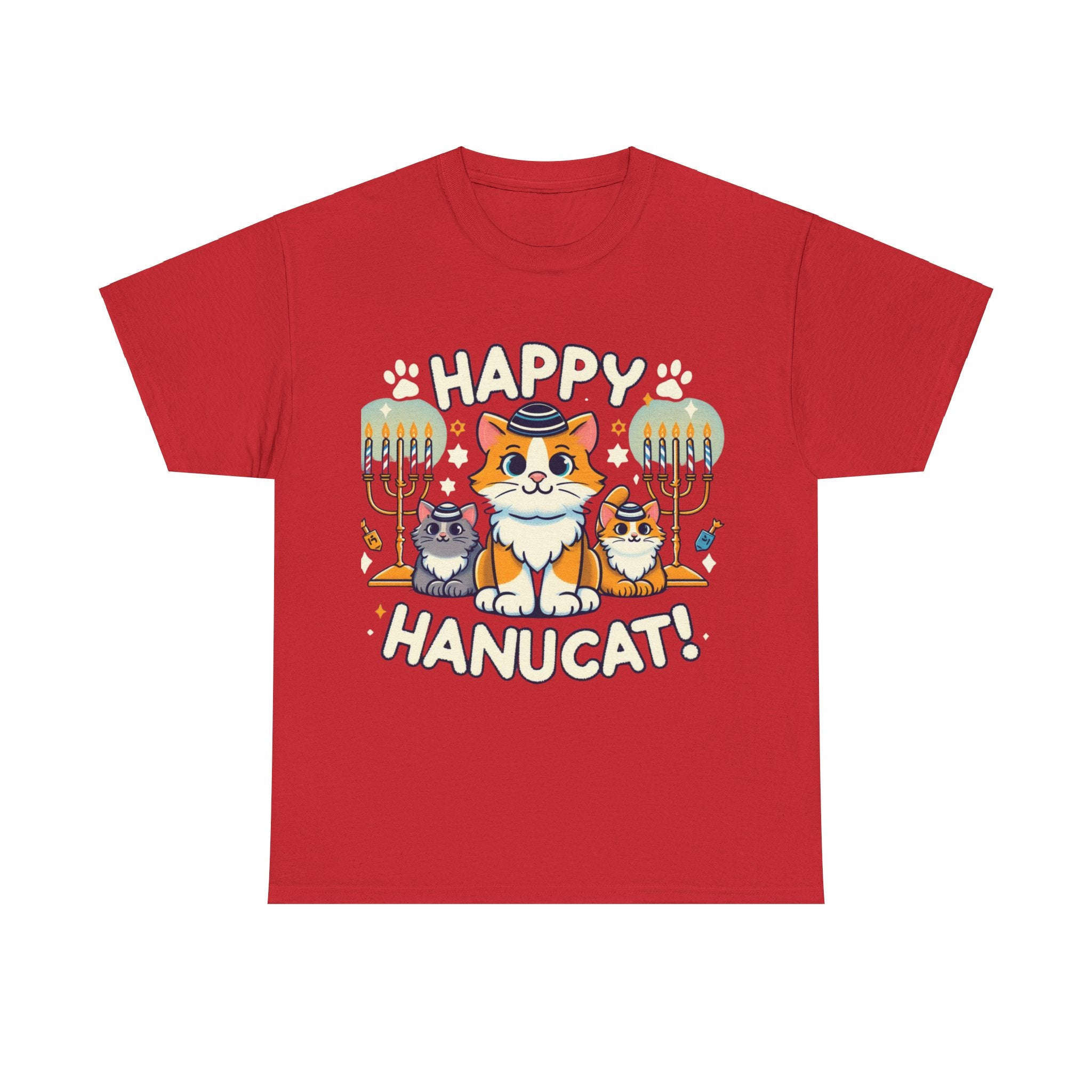 Happy Hanukcat T-Shirt: Celebrate the Festive Season with Feline Fun