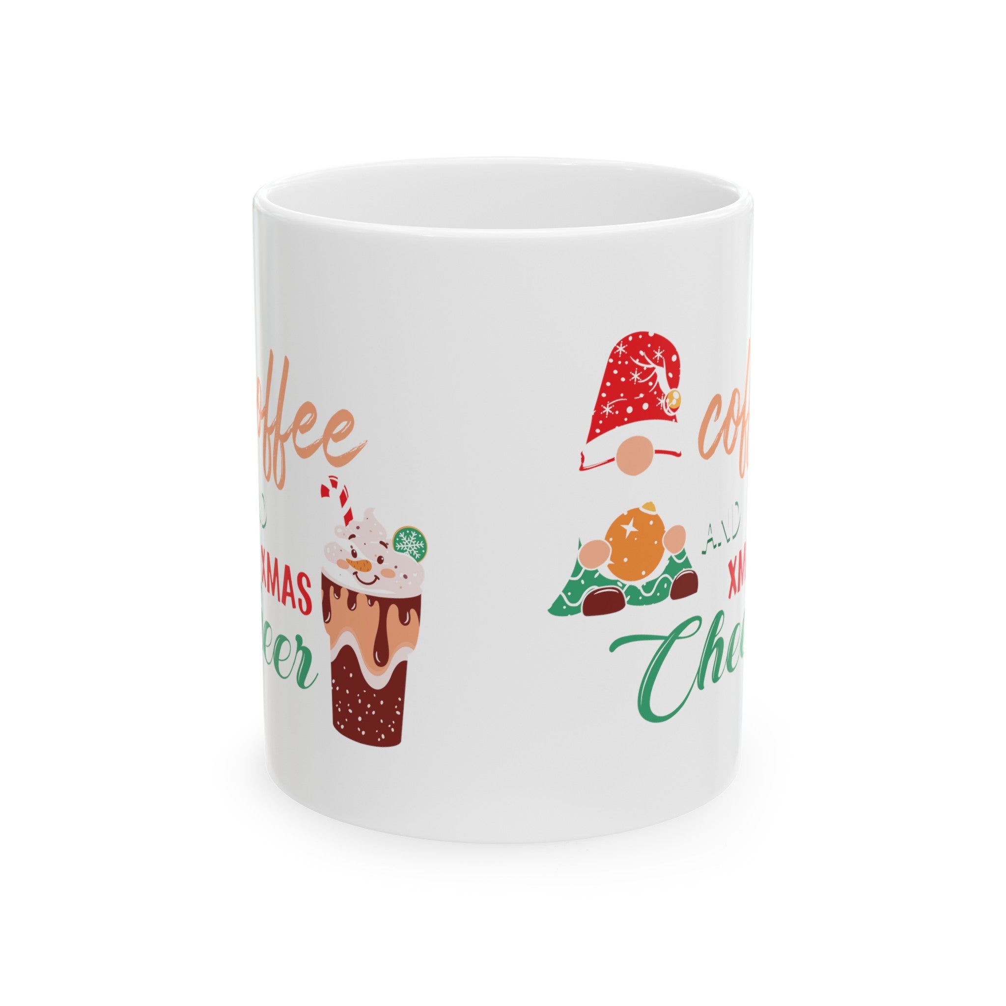 I Run on Coffee and Xmas Cheer Mug - Festive Holiday Cup for Coffee Lovers