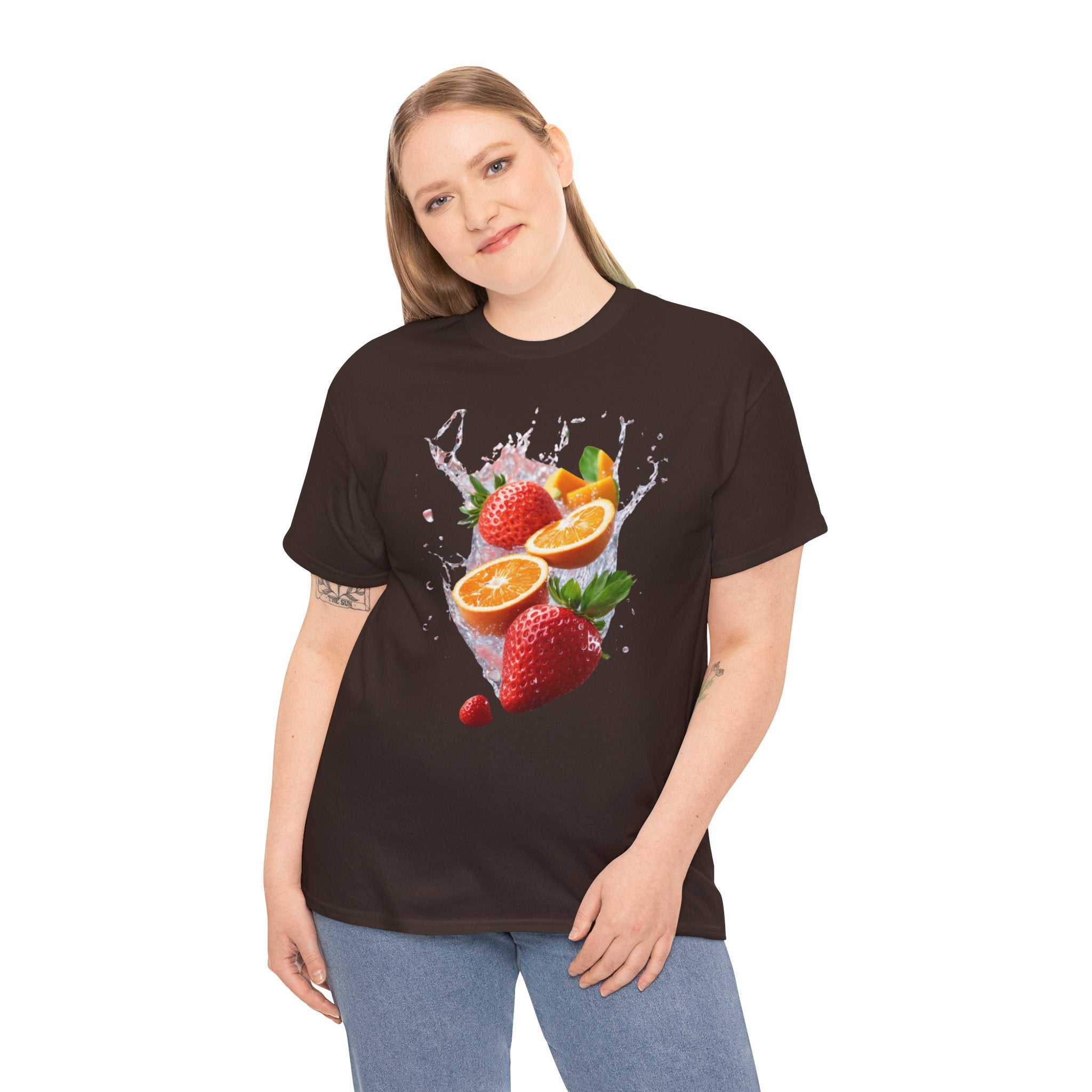 Fruit Fusion T-Shirt | Strawberry, Orange, Mango Delight & Comfort