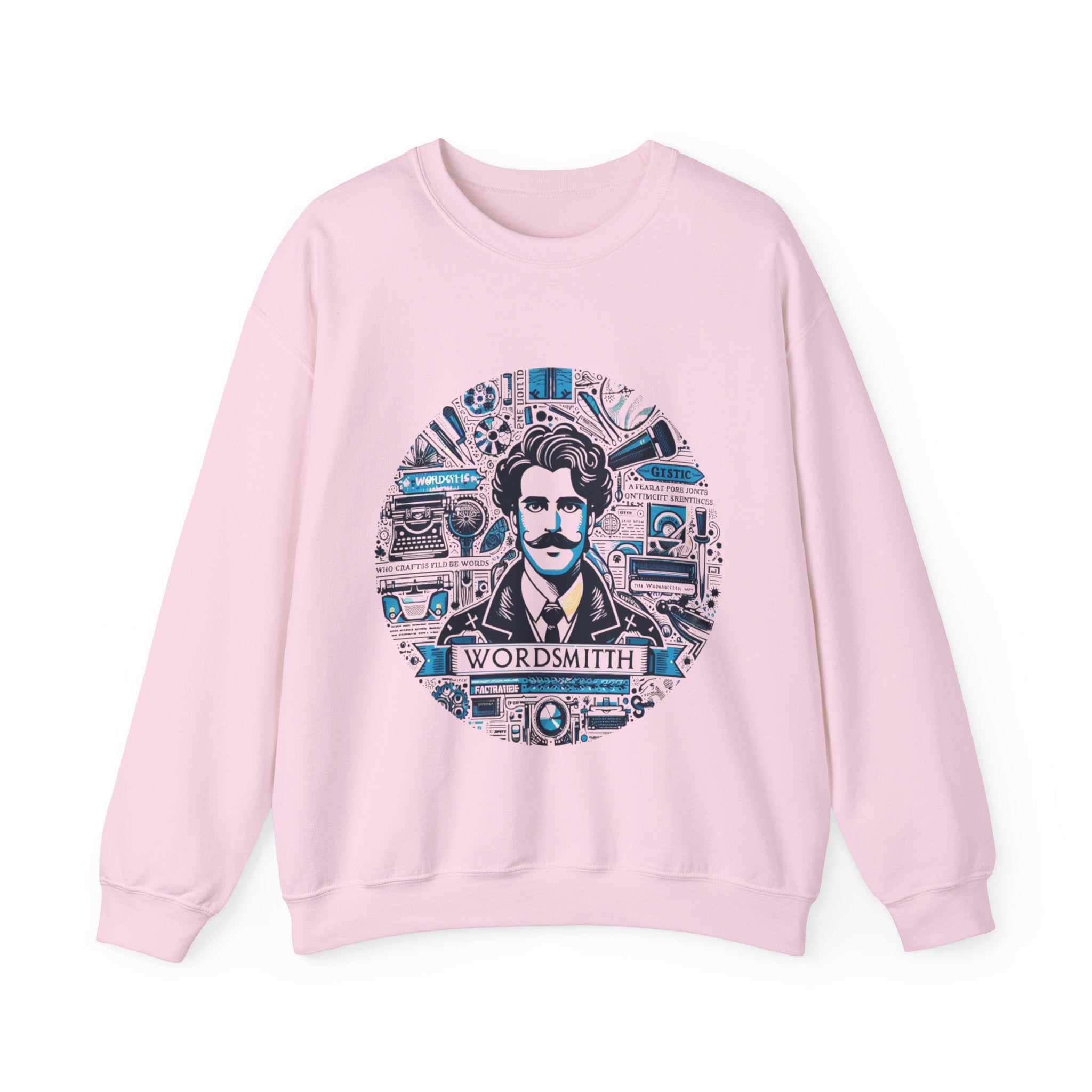 Wordsmith Background Sweatshirt: Embrace Literary Style with Cozy Comfort