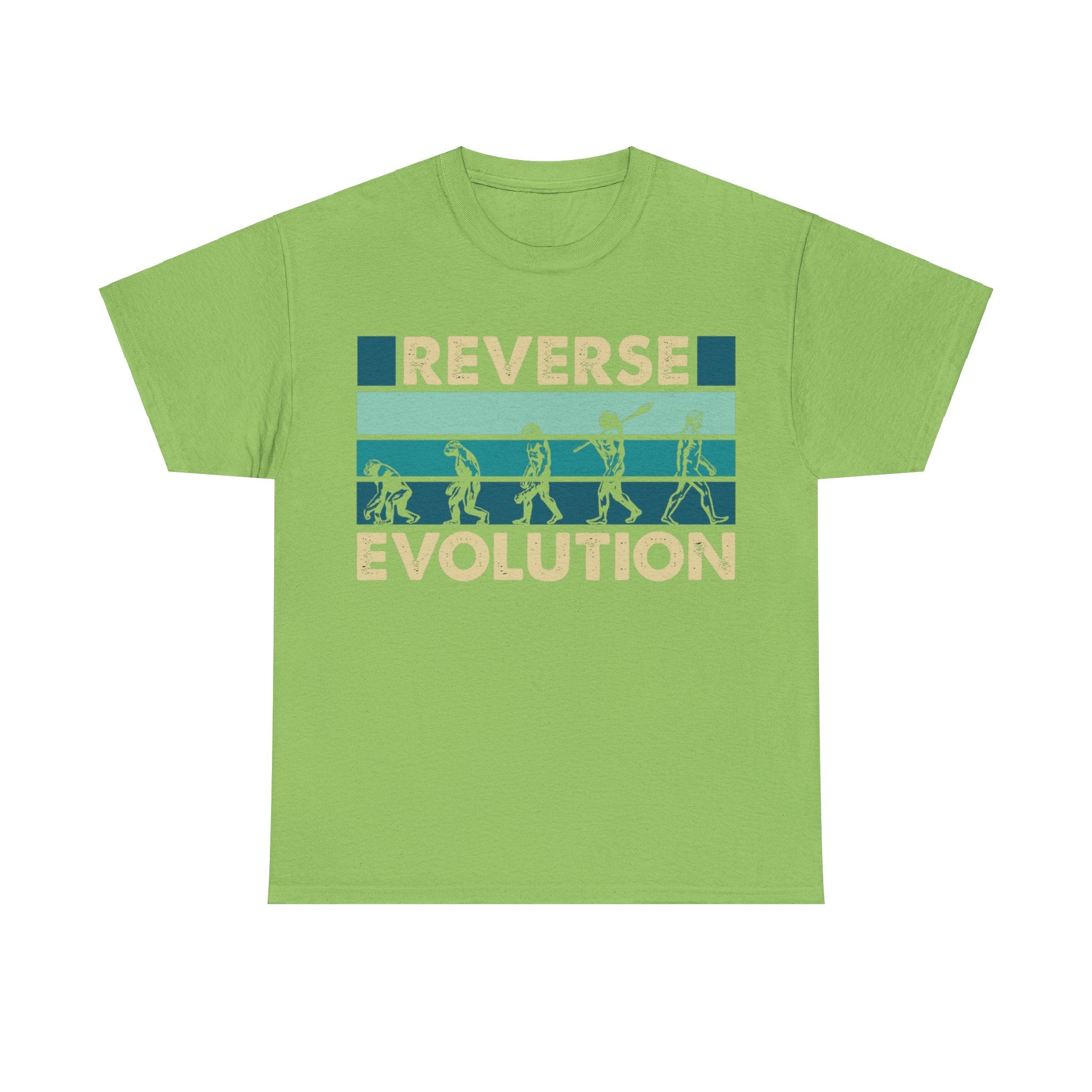 Vintage Retro Evolution Reverse Unisex T-Shirt - Unique Graphic Tee for Science Lovers