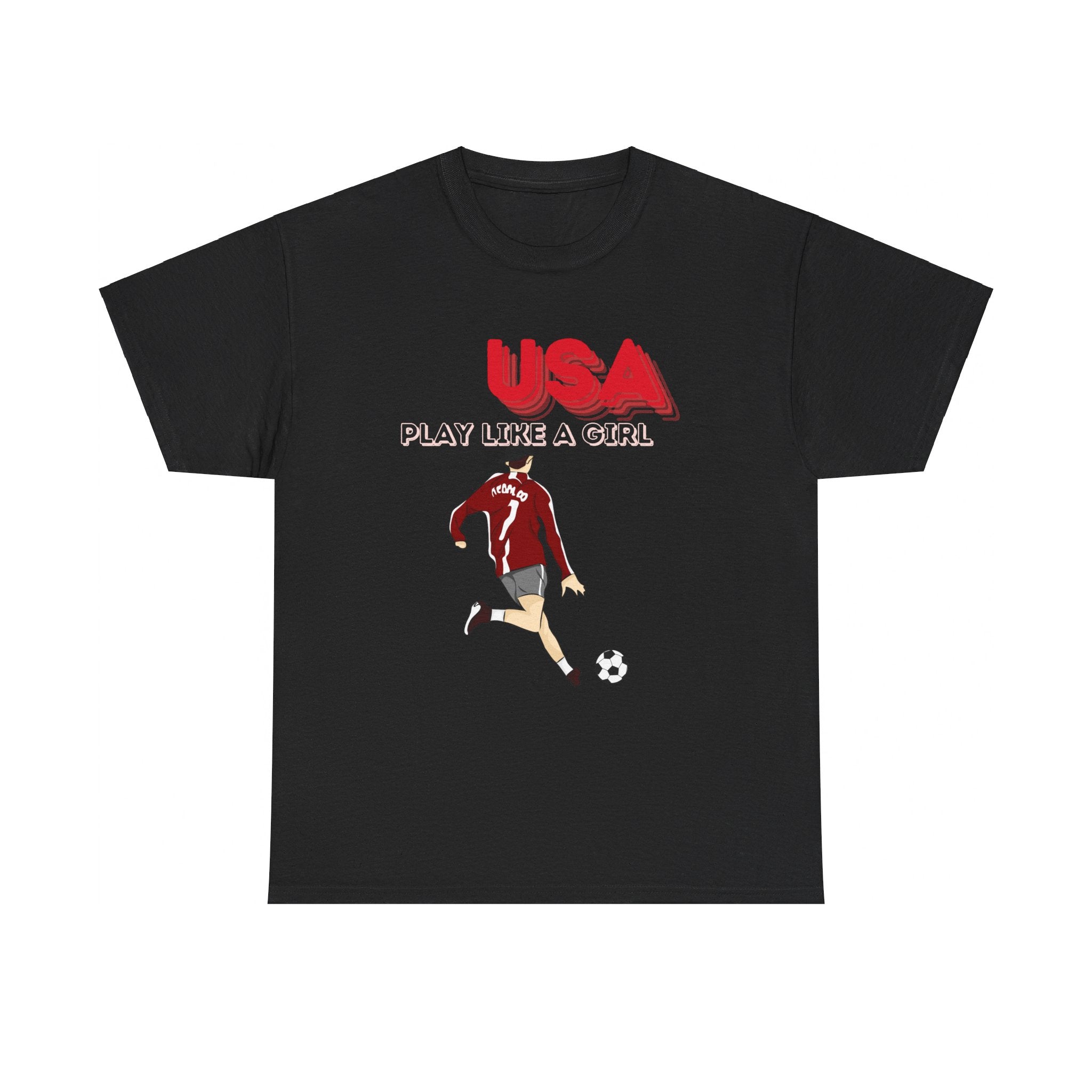 USA Play Like a Girl T-Shirt - Empowering Women & Girls in Sports