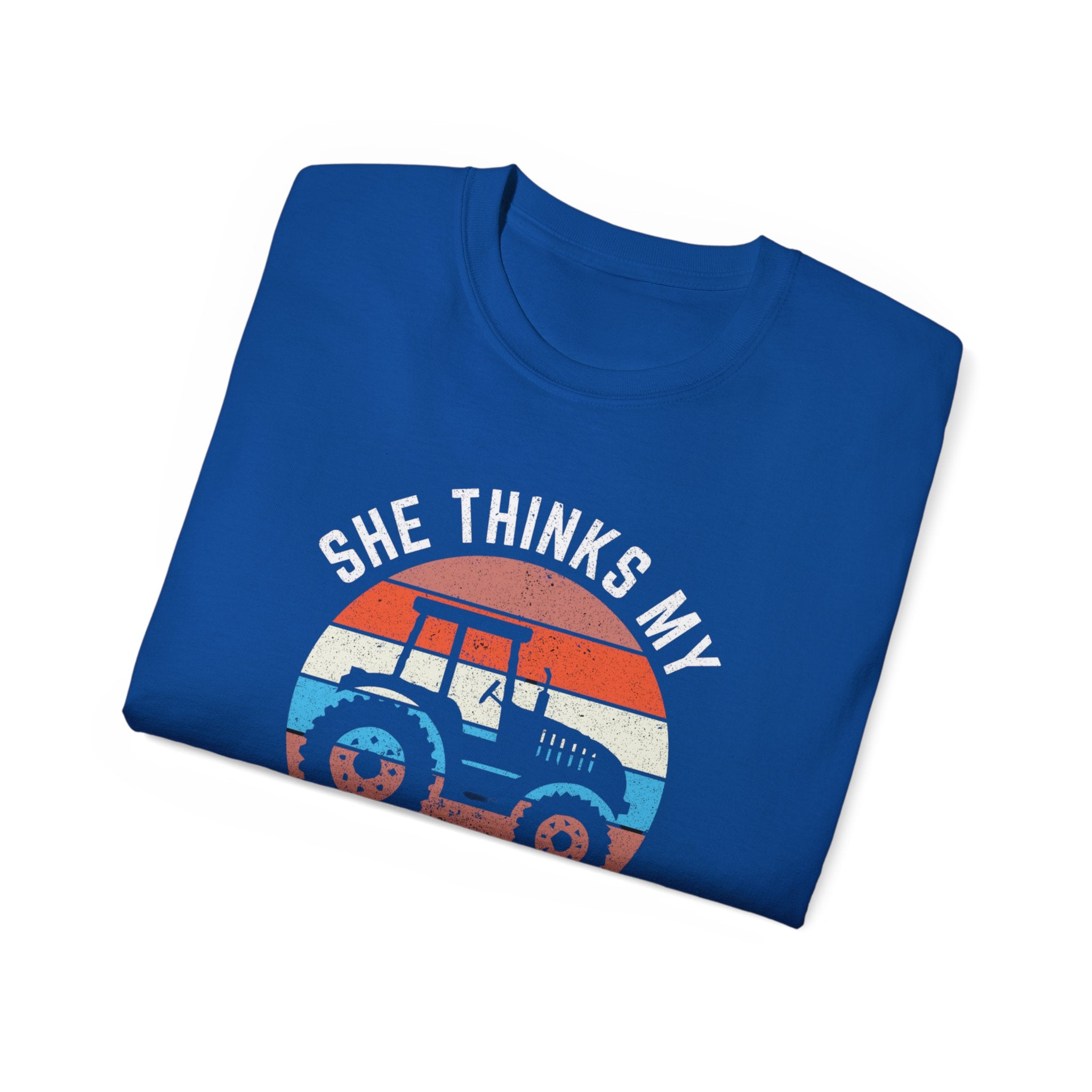 She Thinks My Tractor's Sexy T-Shirt, Vintage Tractor Shirt, Farmer Gift, Tractor Driver Shirt