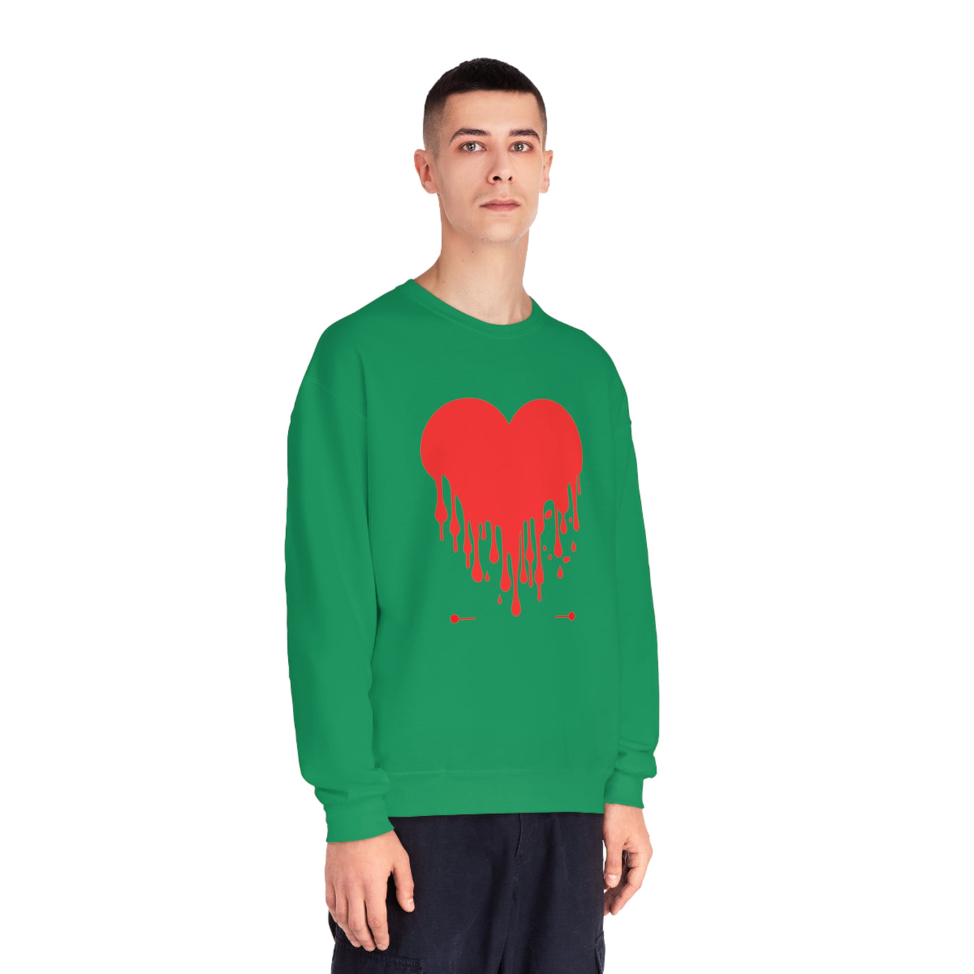 Bleeding Love Sweatshirt for Valentine's Day - Cozy Crewneck with Heart Design