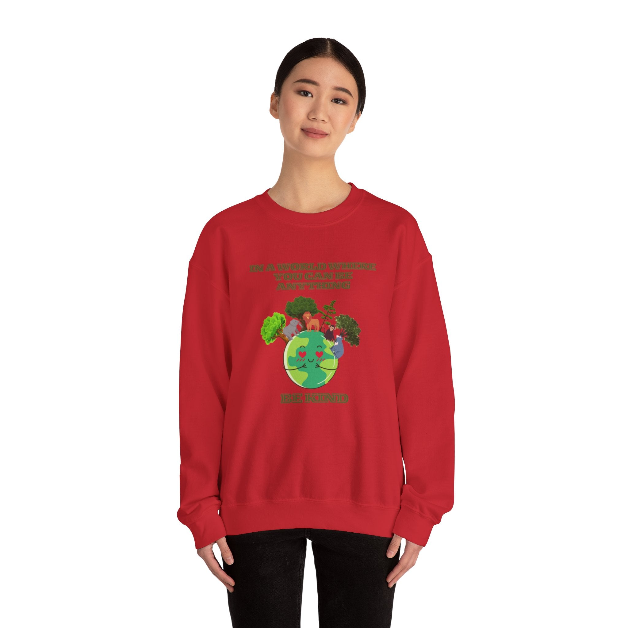 In a World Where You Can Be Anything, Be Kind Sweatshirt - Inspiring Comfort with Positive Vibes