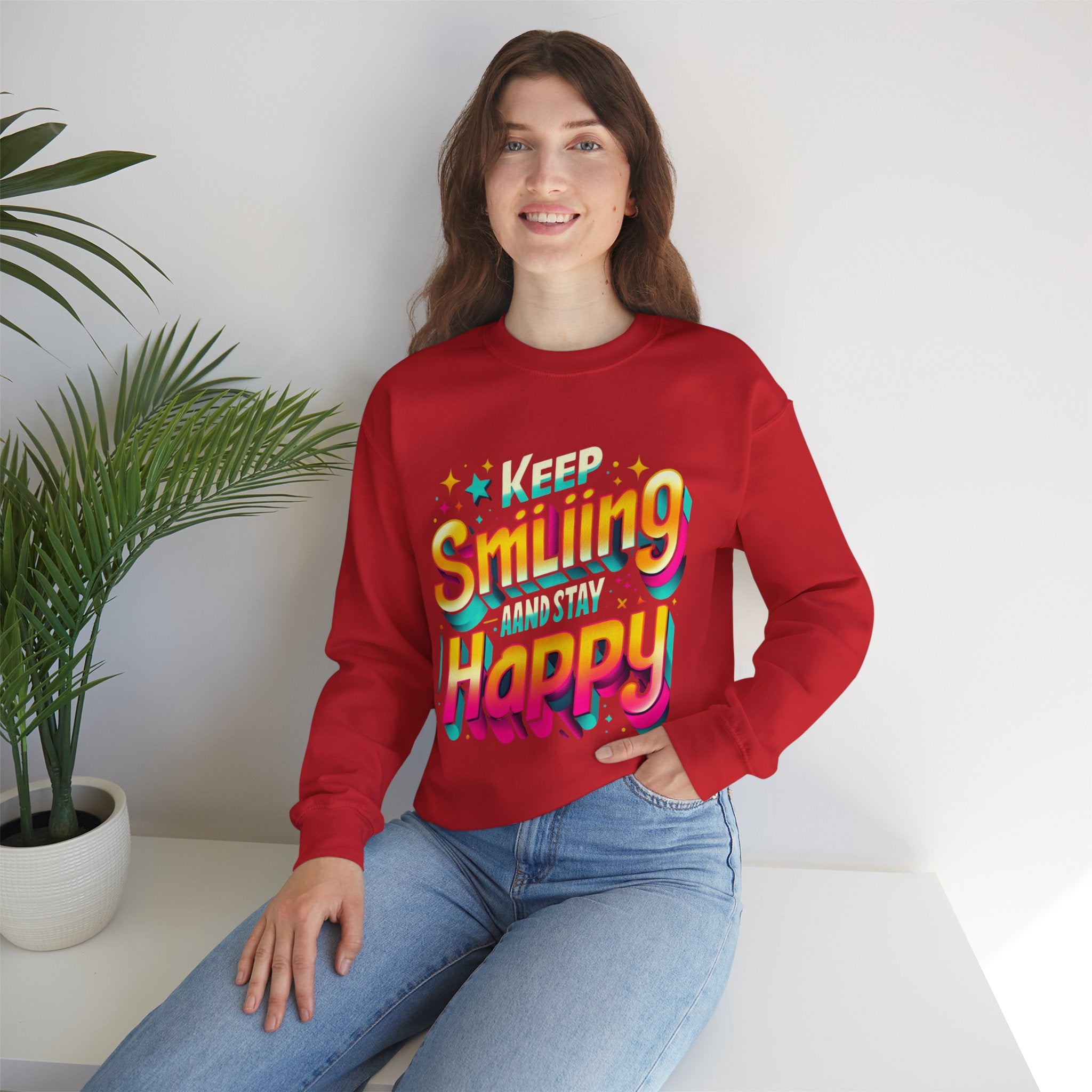 Radiate Joy Sweatshirt - Keep Smiling and Stay Happy