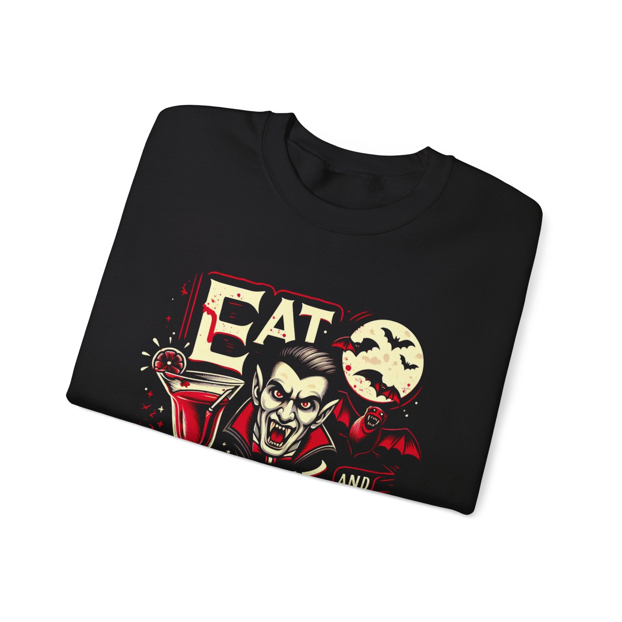 Eat, Drink, and Be Scary Halloween Sweatshirt - Spooky Fun for All Ages