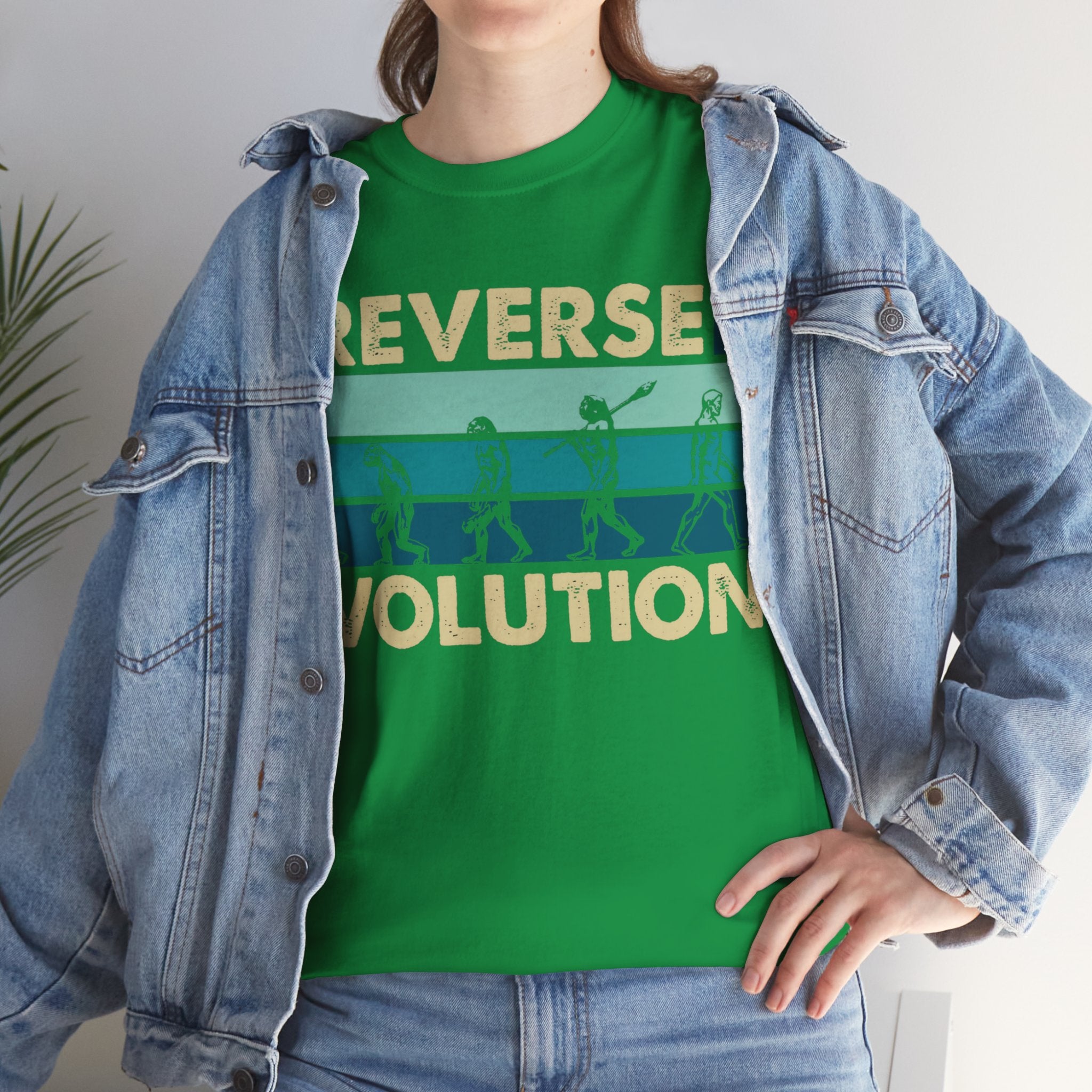 Vintage Retro Evolution Reverse Unisex T-Shirt - Unique Graphic Tee for Science Lovers