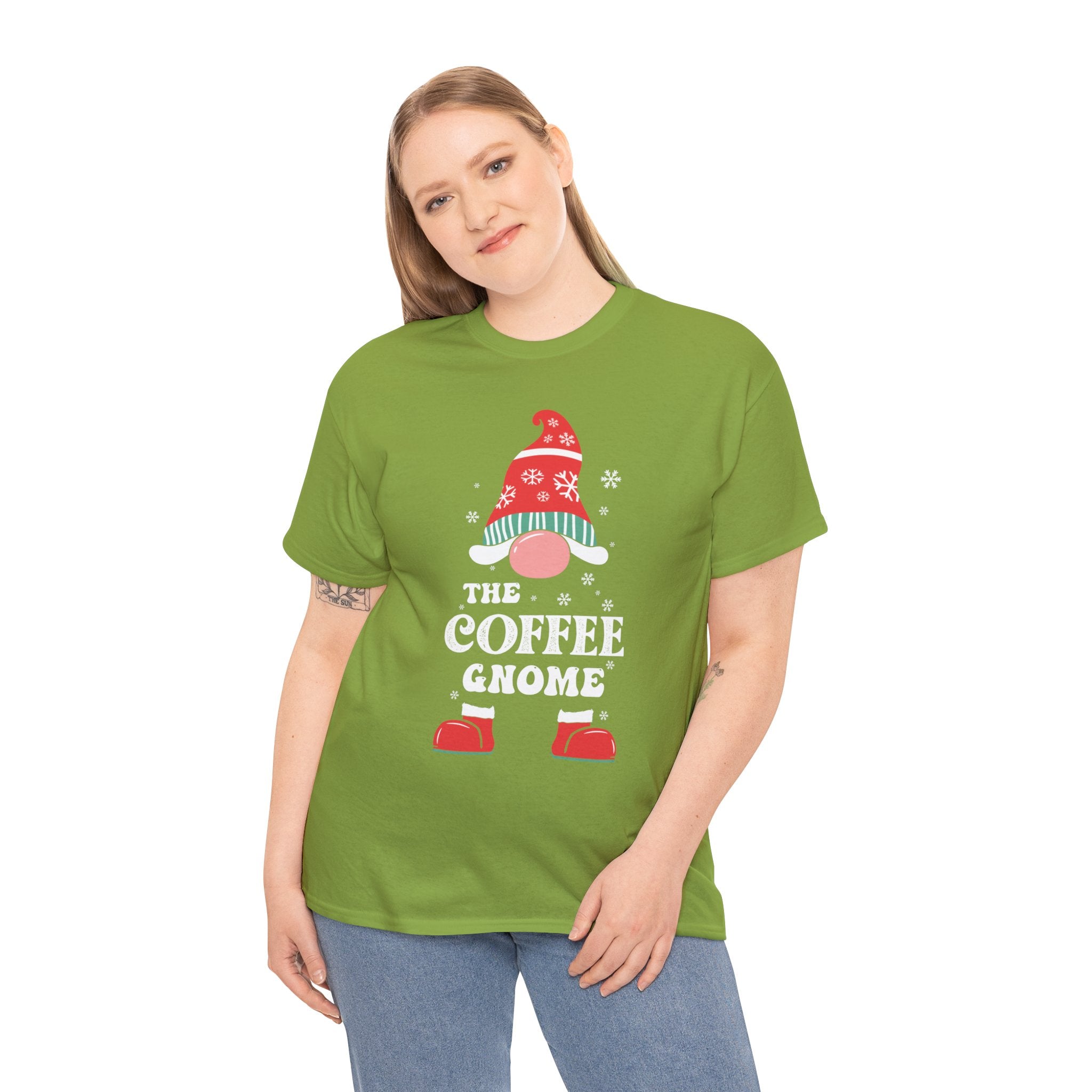 Adorable Coffee Gnome Graphic Tee: Perfect for Caffeine Lovers