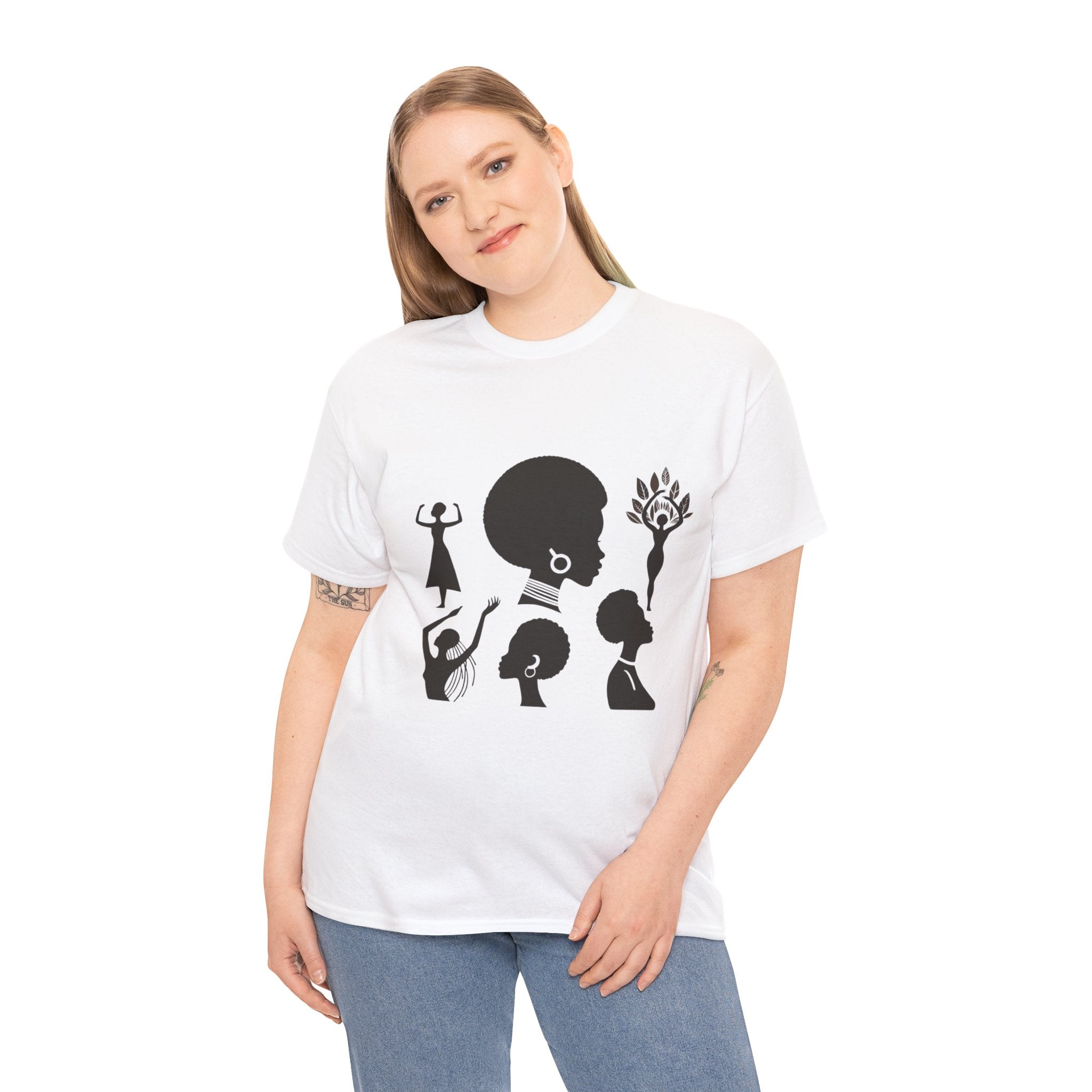 Illustrated Icon Women's Day T-shirt - Celebrate Feminine Strength & Resilience"