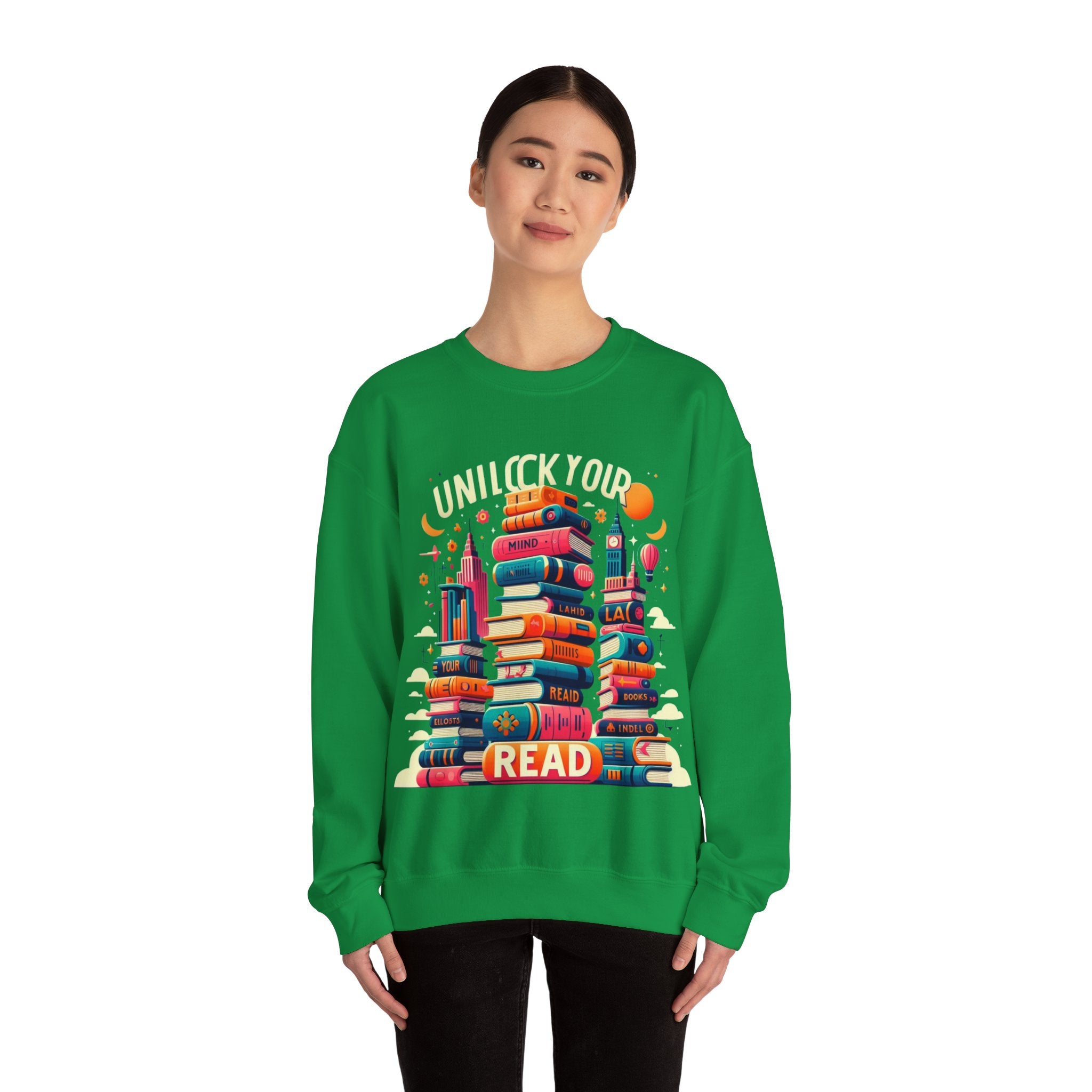 Enlighten Your Wardrobe with 'Unlock Your Mind, Read' Sweatshirt