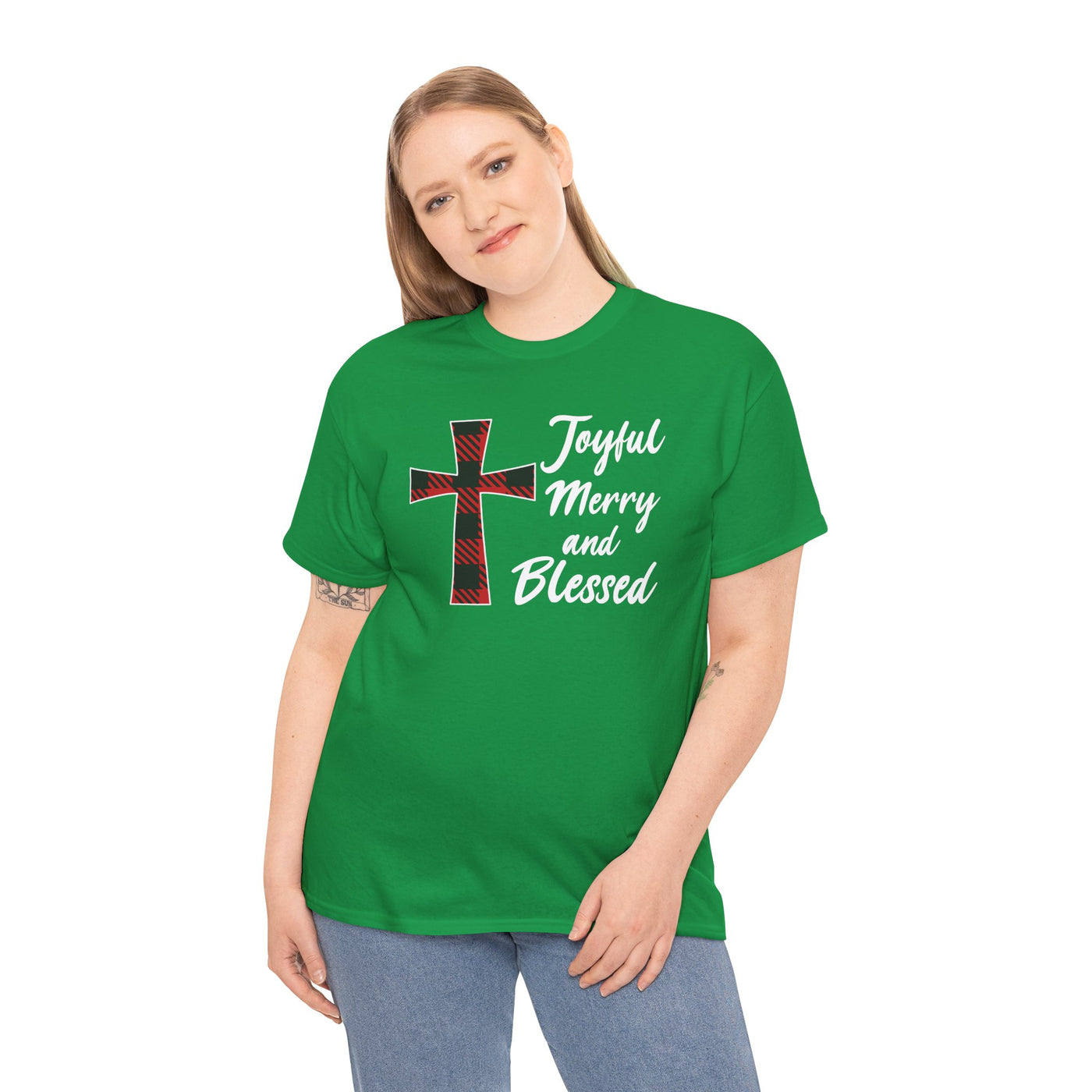 Joyful Merry and Blessed Graphic Tee - Spread Holiday Cheer