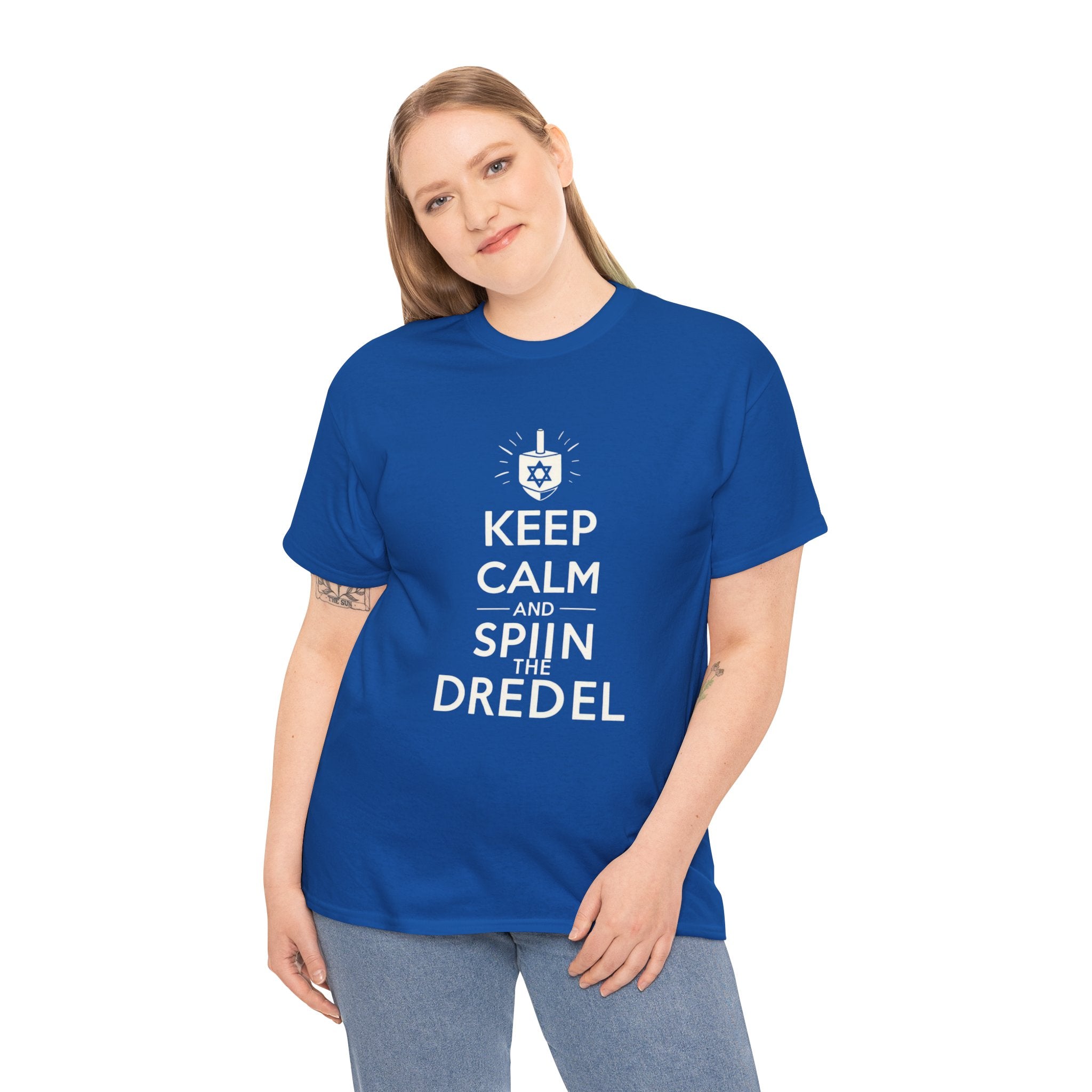 "Keep Calm and Spin the Dreidel T-Shirt: Embrace the Festive Spirit with Style