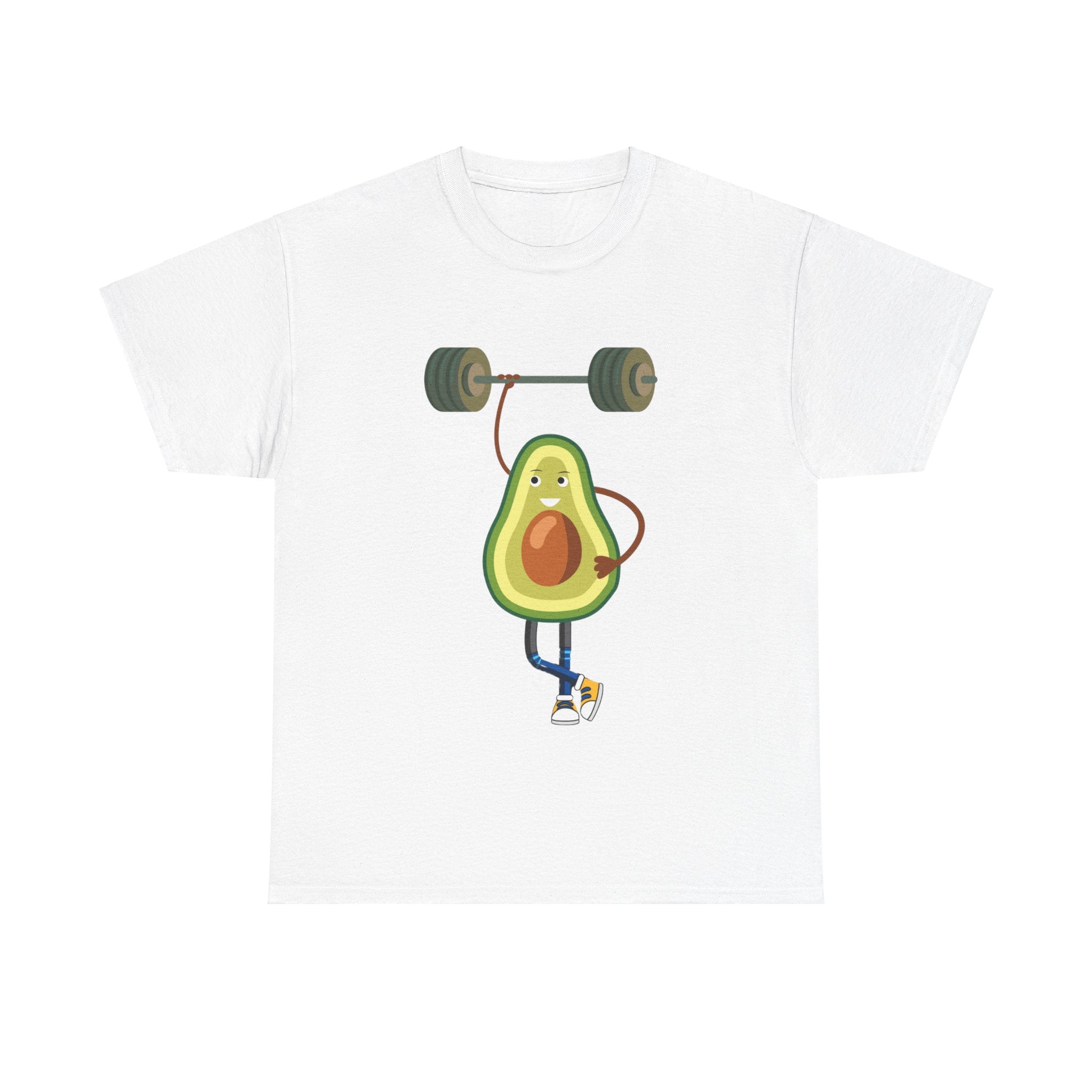 Funny Avocado Workout Tee - Cute Avocado Lifting Weights Shirt