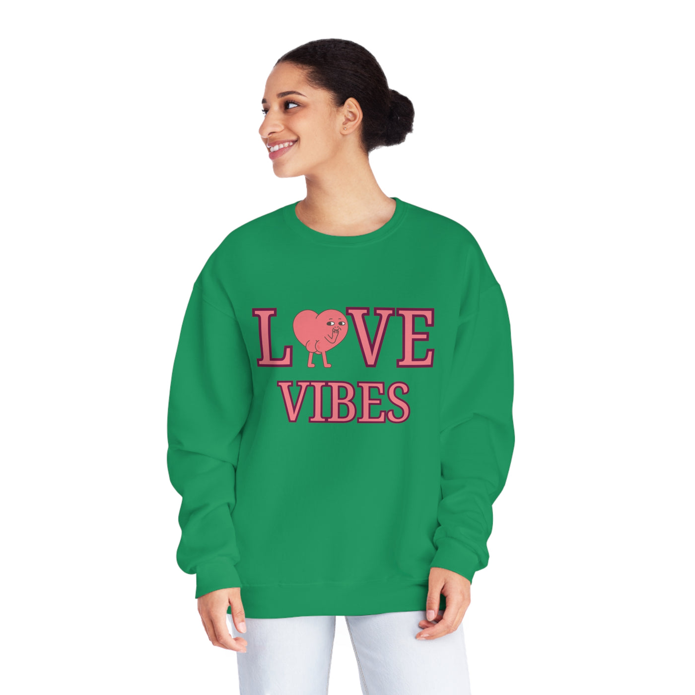 Love Vibes Valentine's Day Sweatshirt - Cozy & Romantic Crewneck