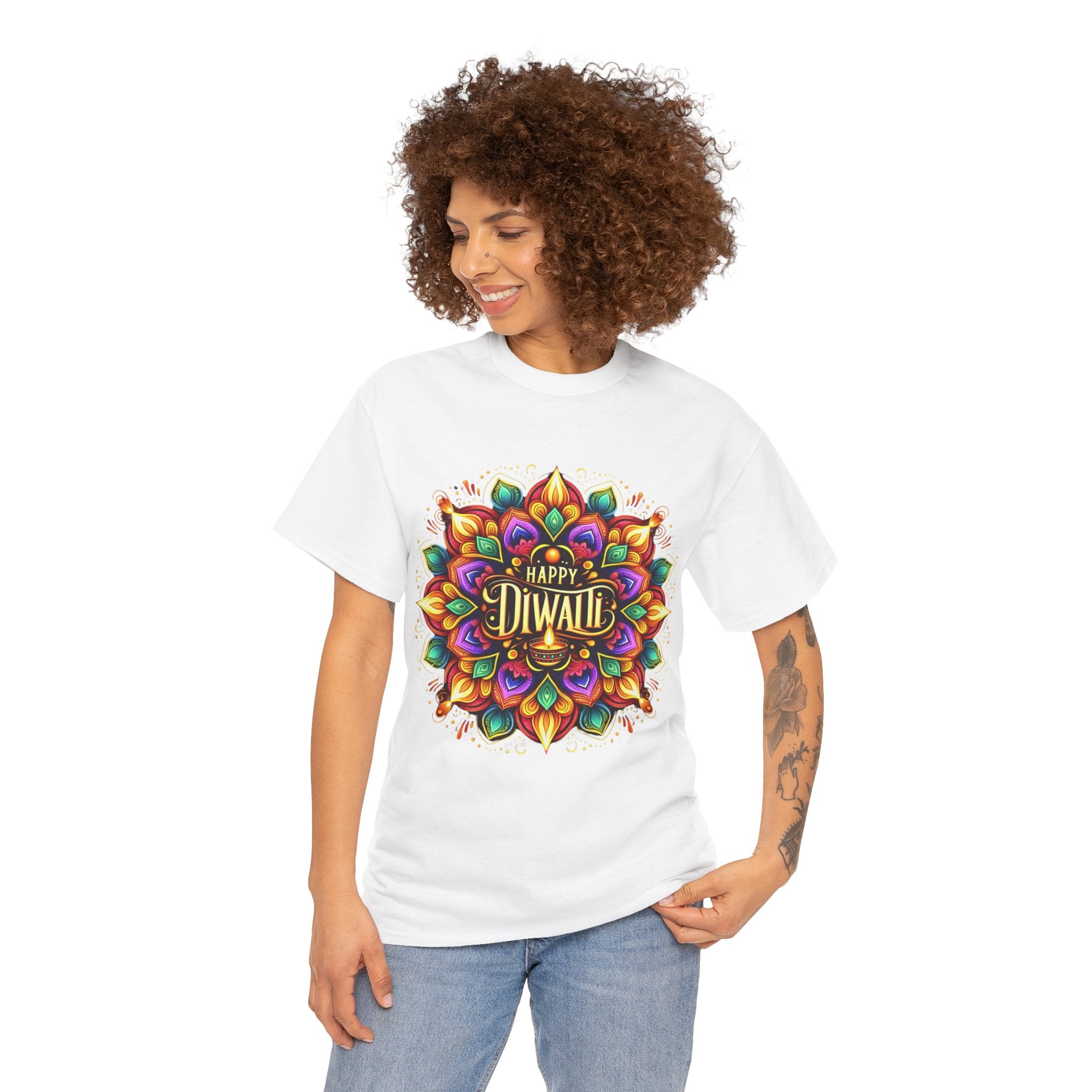 Celebrate Diwali in Style: 'Happy Diwali' T-Shirt for Festive Spirit