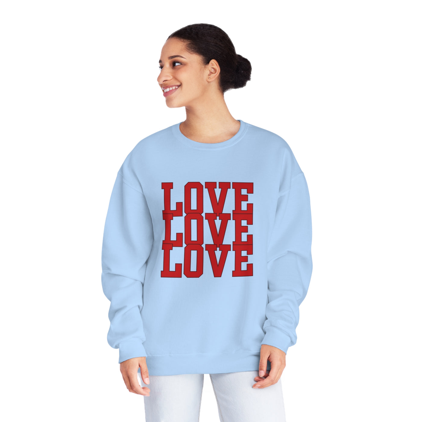 Love Valentine Sweatshirt - Cozy Crewneck with Heart Graphic, Perfect for Couples