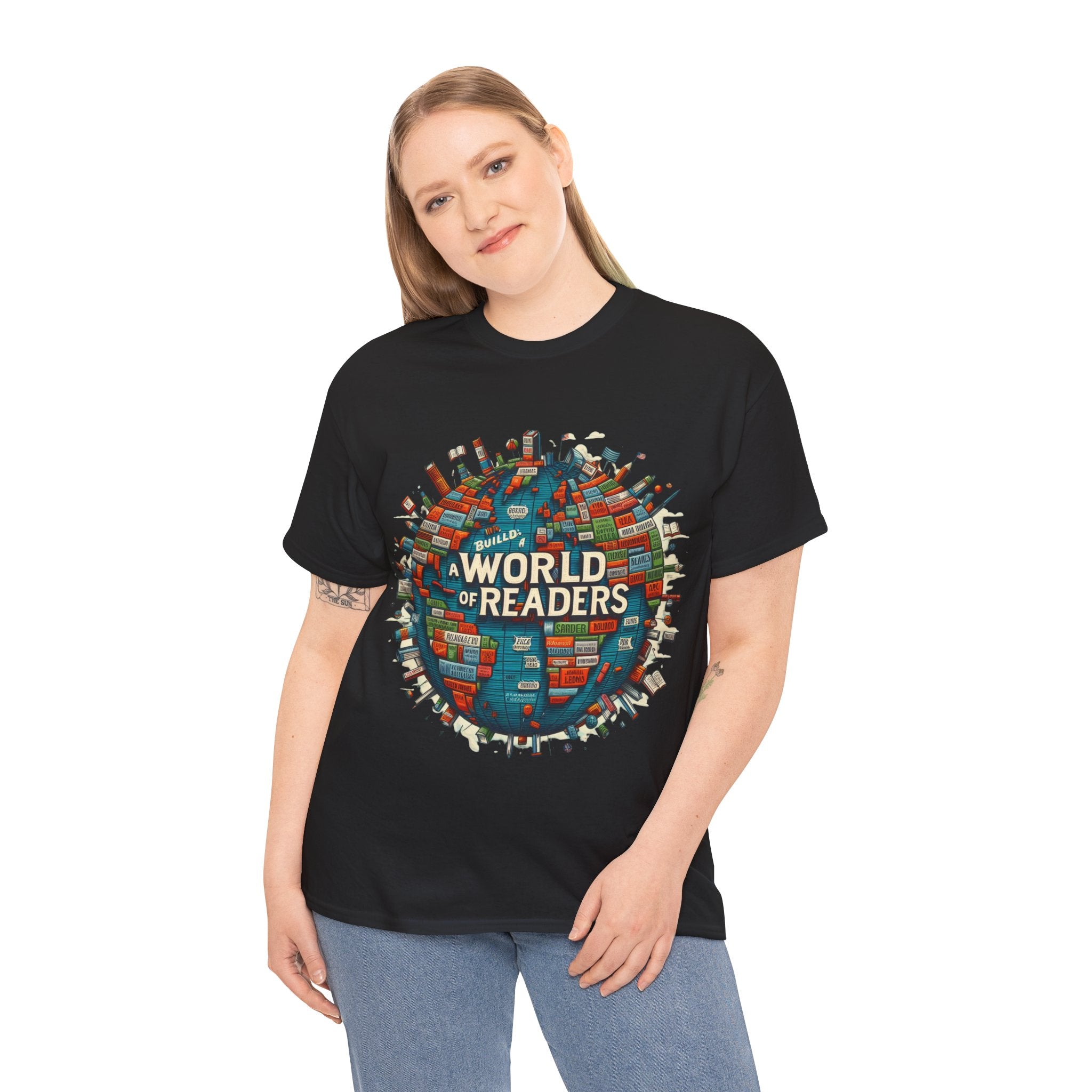 Empowerment Through Literacy: 'Building a World of Readers' T-shirt