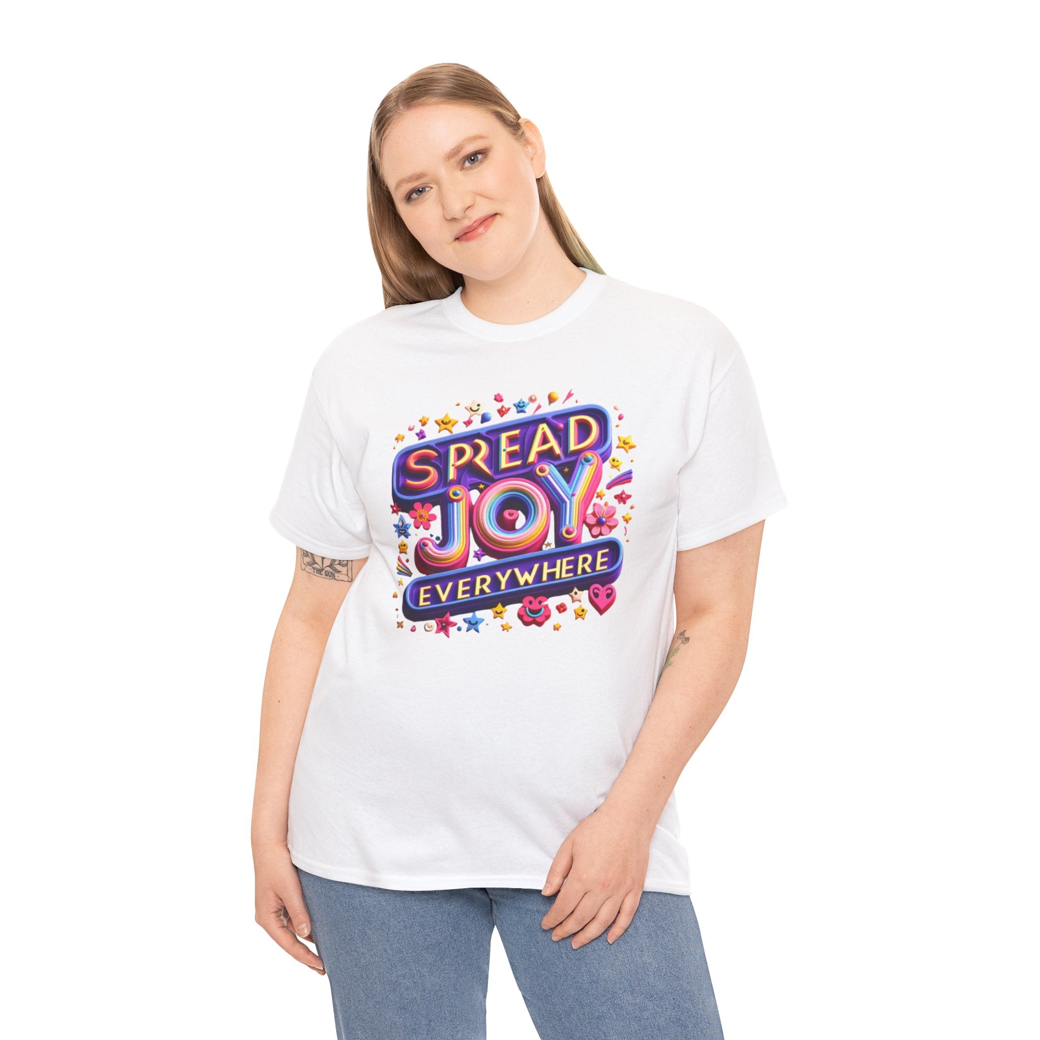 Radiate Joy Everywhere Graphic T-Shirt: Share Positivity in Style