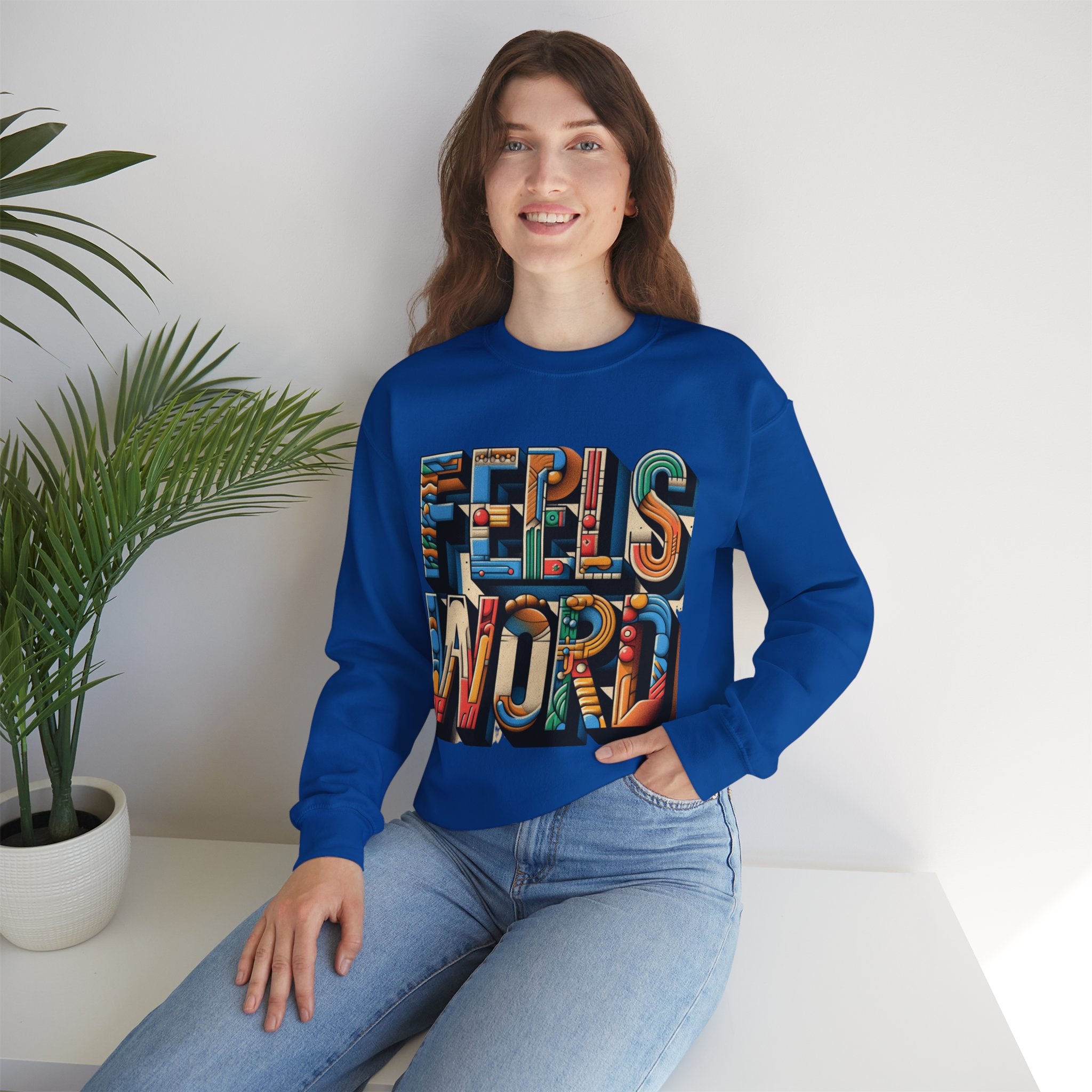 Feel the Words Sweatshirt - Cozy Comfort with a Stylish Statement