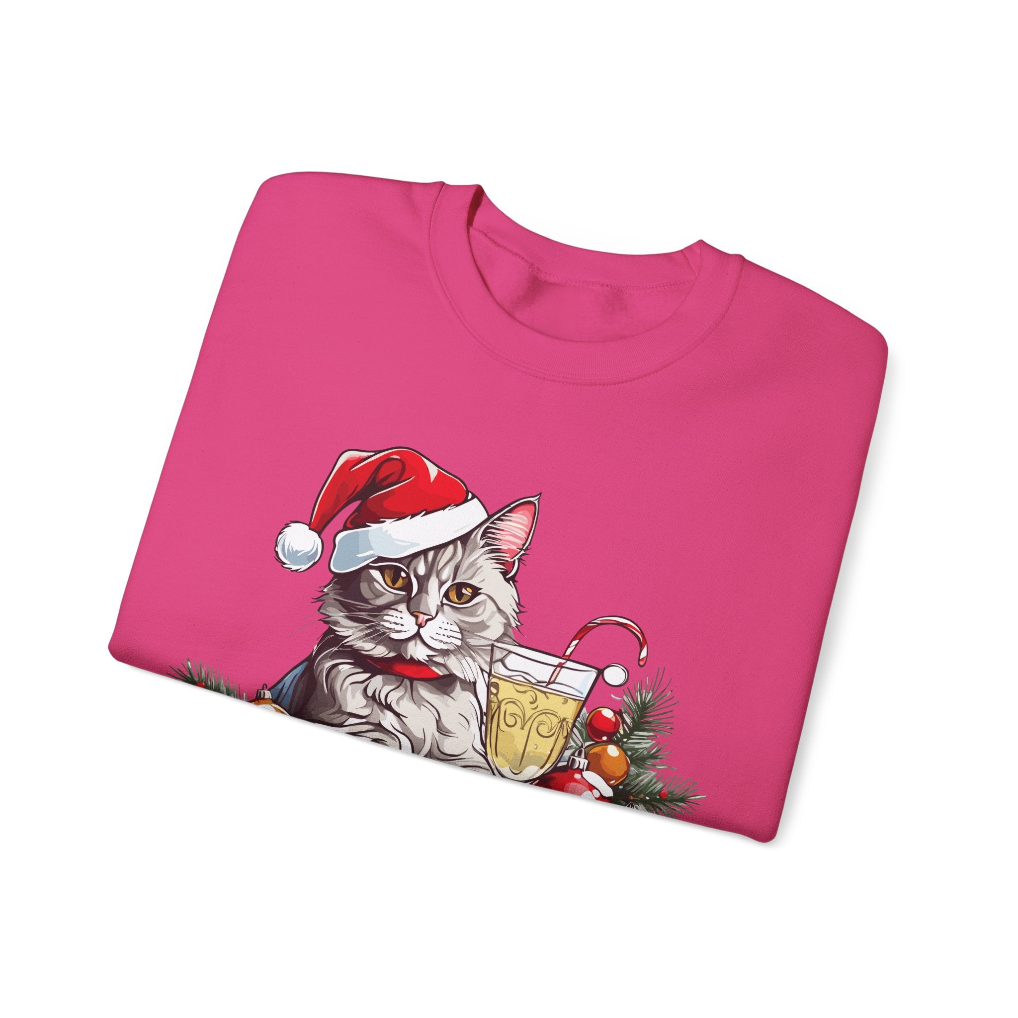 Meowy Christmas Sweatshirt: Festive Feline Holiday Apparel