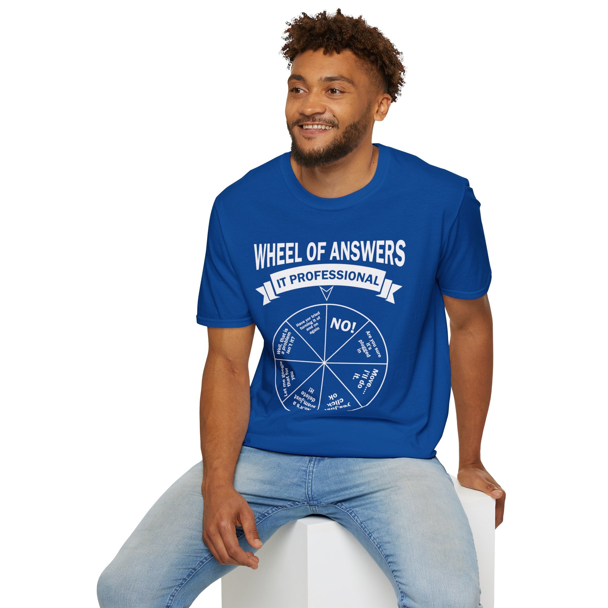 Vintage Style 'Wheels of Wisdom' Graphic Tee - Professional Answer It Shirt