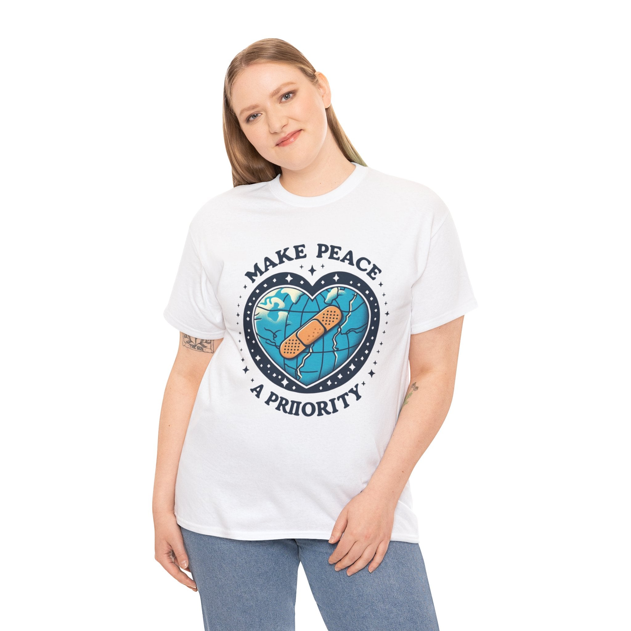 Empowerment Tee: 'Make Peace a Priority' Statement T-Shirt