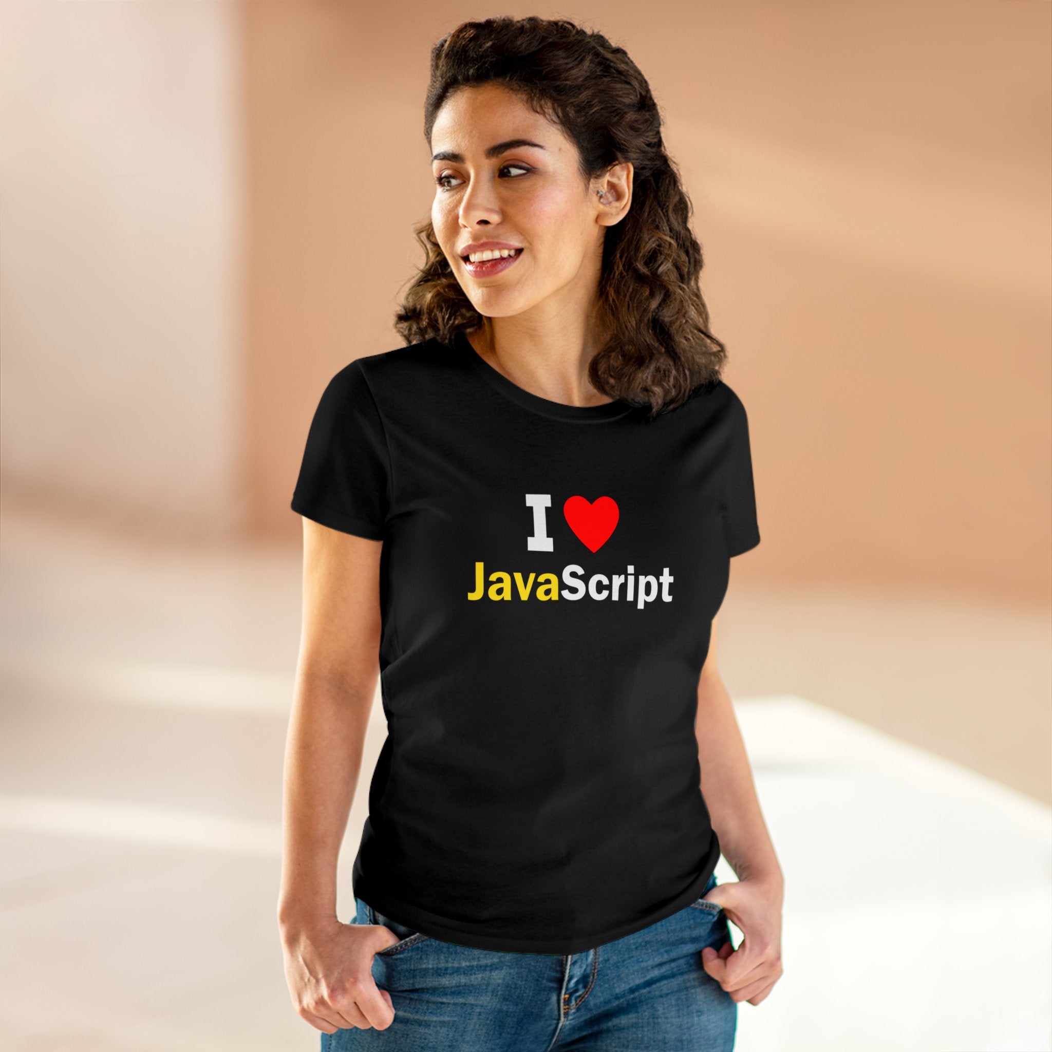 I love Java Script T shirt: JavaScript Lover' Graphic Tee - Trendy Programmer Shirt