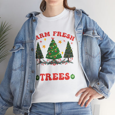 Rustic Farm Fresh Christmas Trees T-Shirt: Holiday Cheer Collection