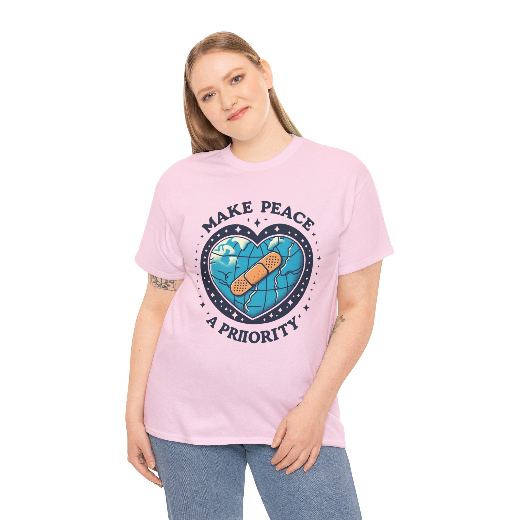 Empowerment Tee: 'Make Peace a Priority' Statement T-Shirt