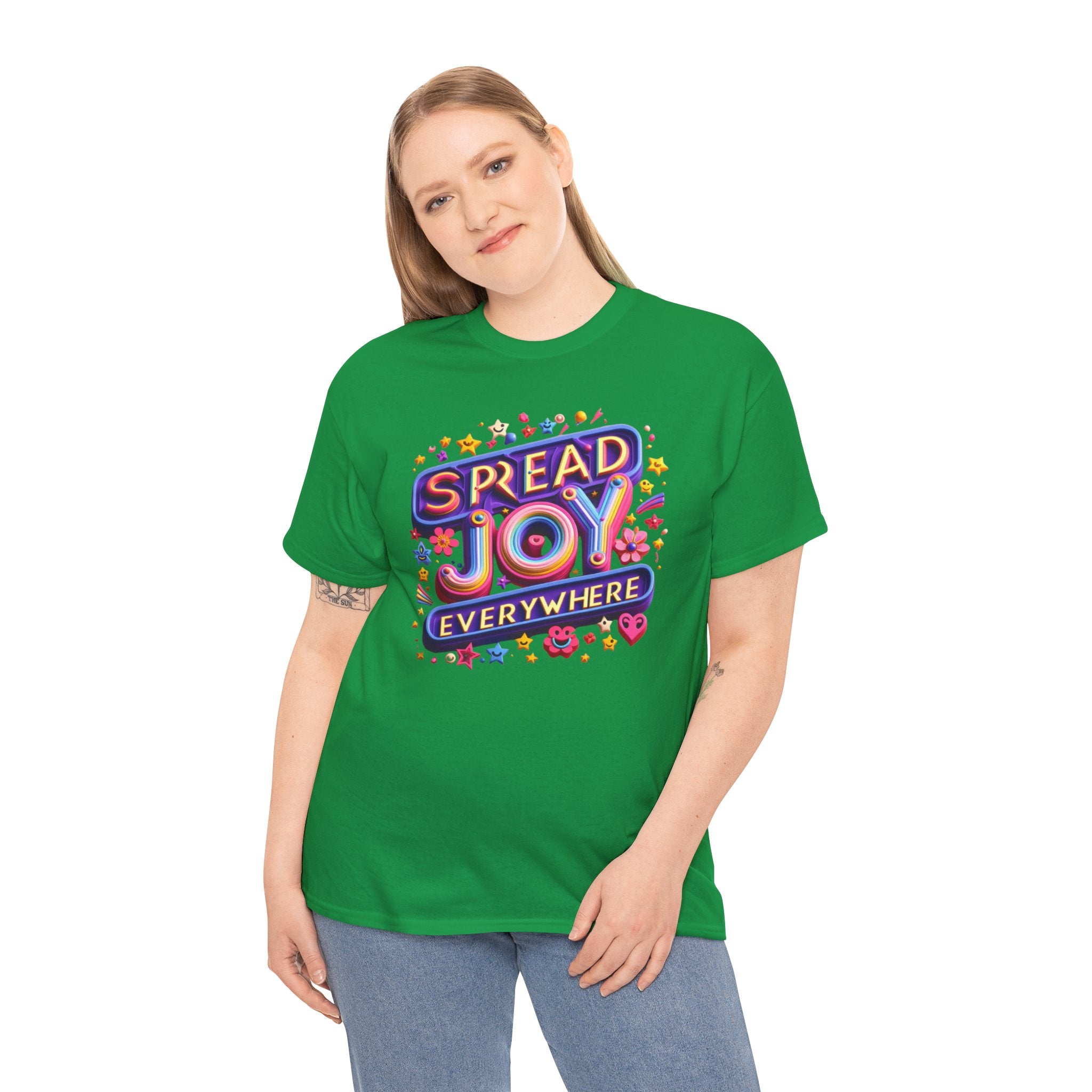 Radiate Joy Everywhere Graphic T-Shirt: Share Positivity in Style